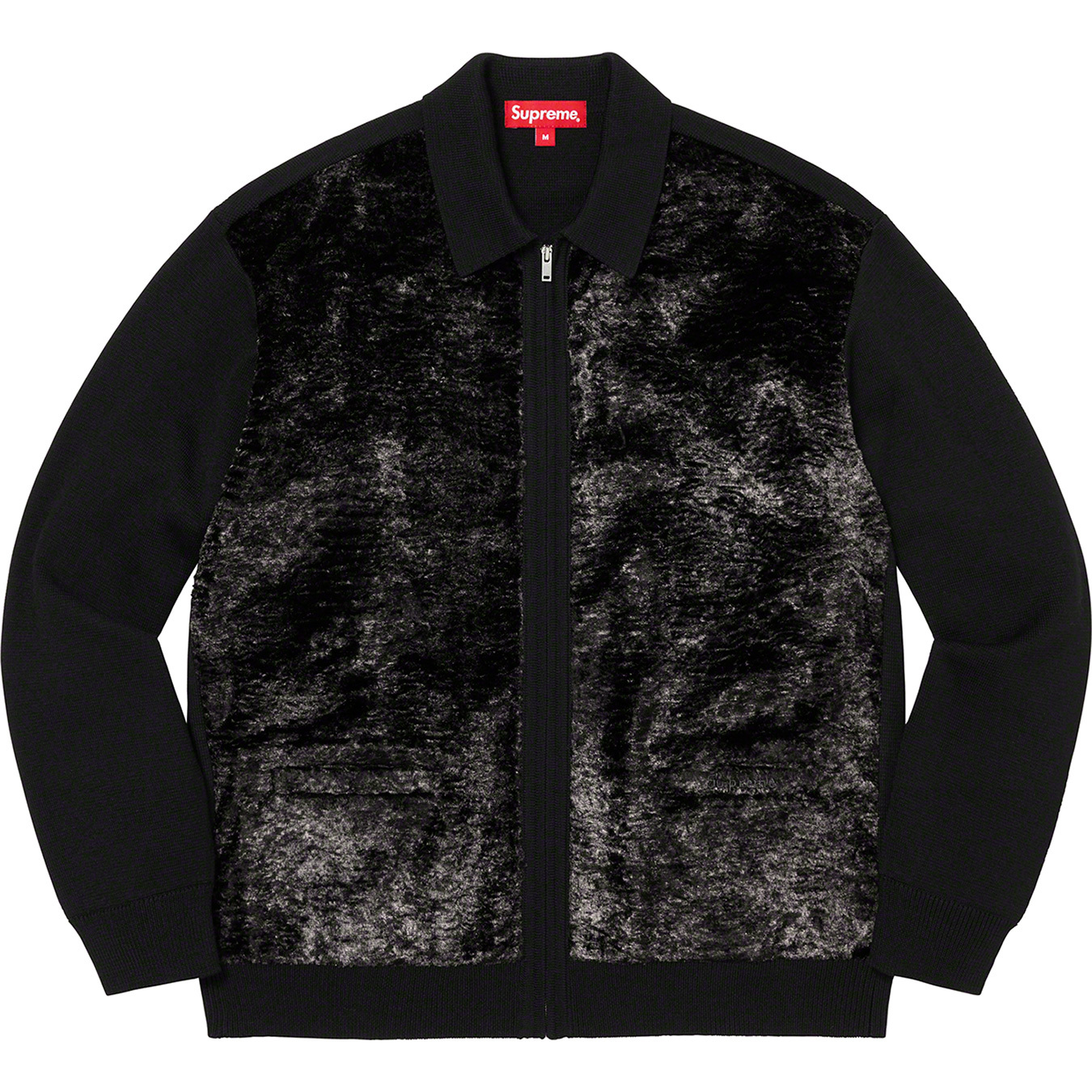 Faux Fur Zip Up Cardigan