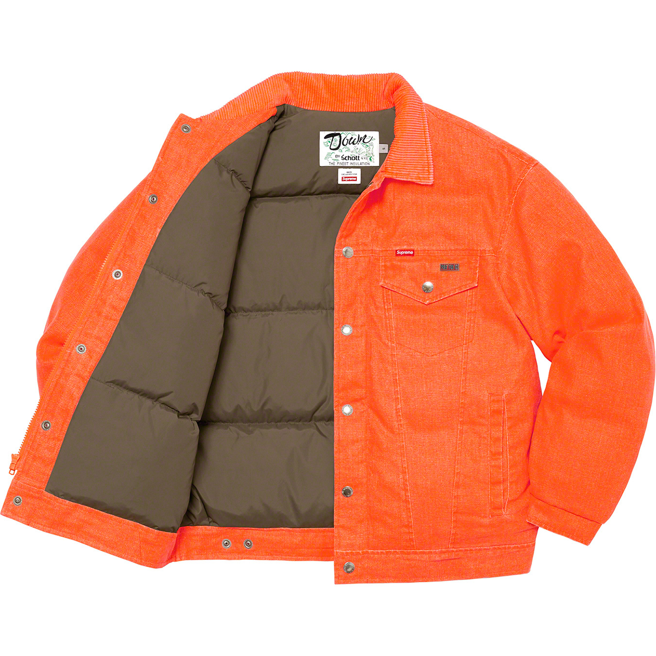 Supreme®/Schott® Canvas Down Trucker Jacket
