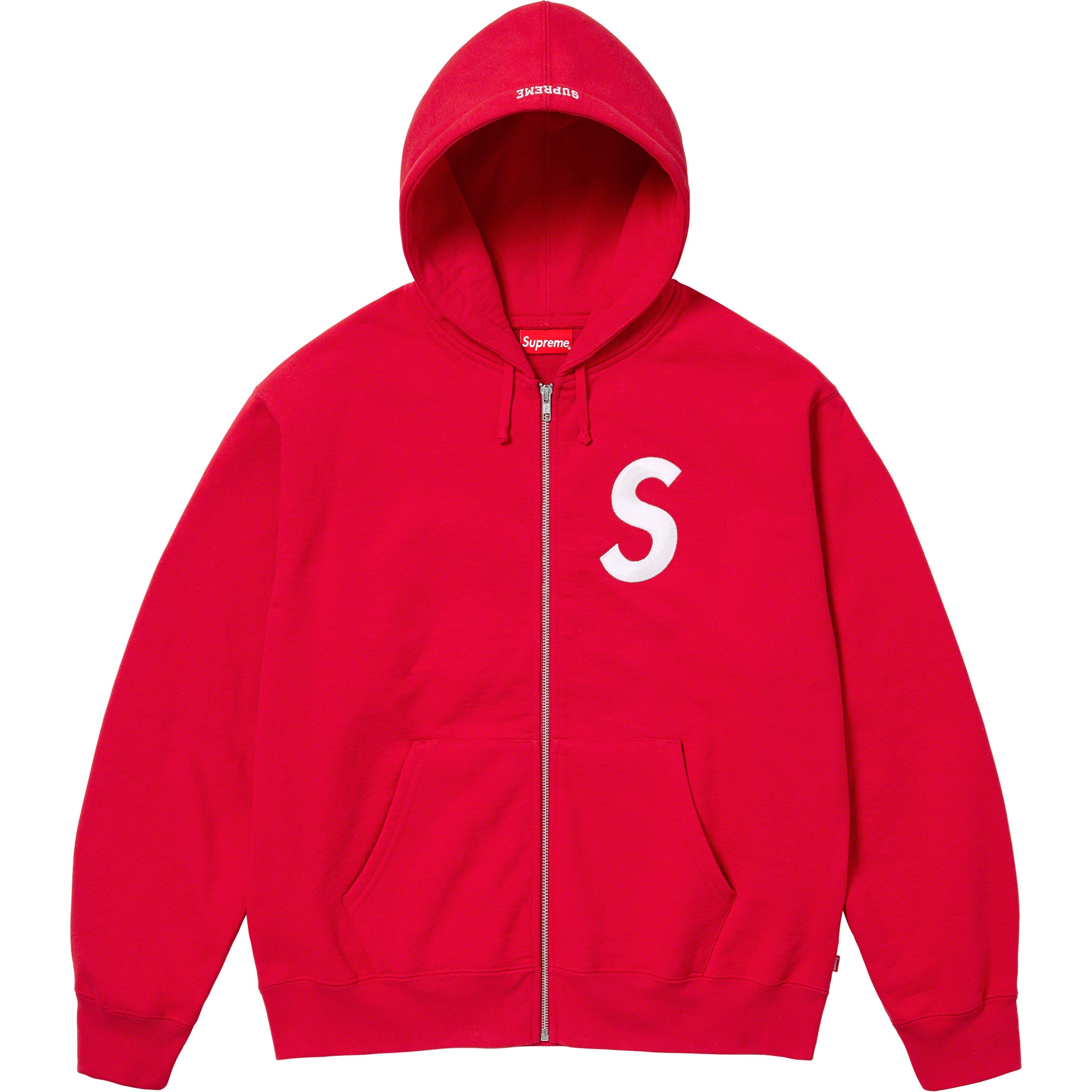 S Logo Zip Up Hooded Sweatshirt