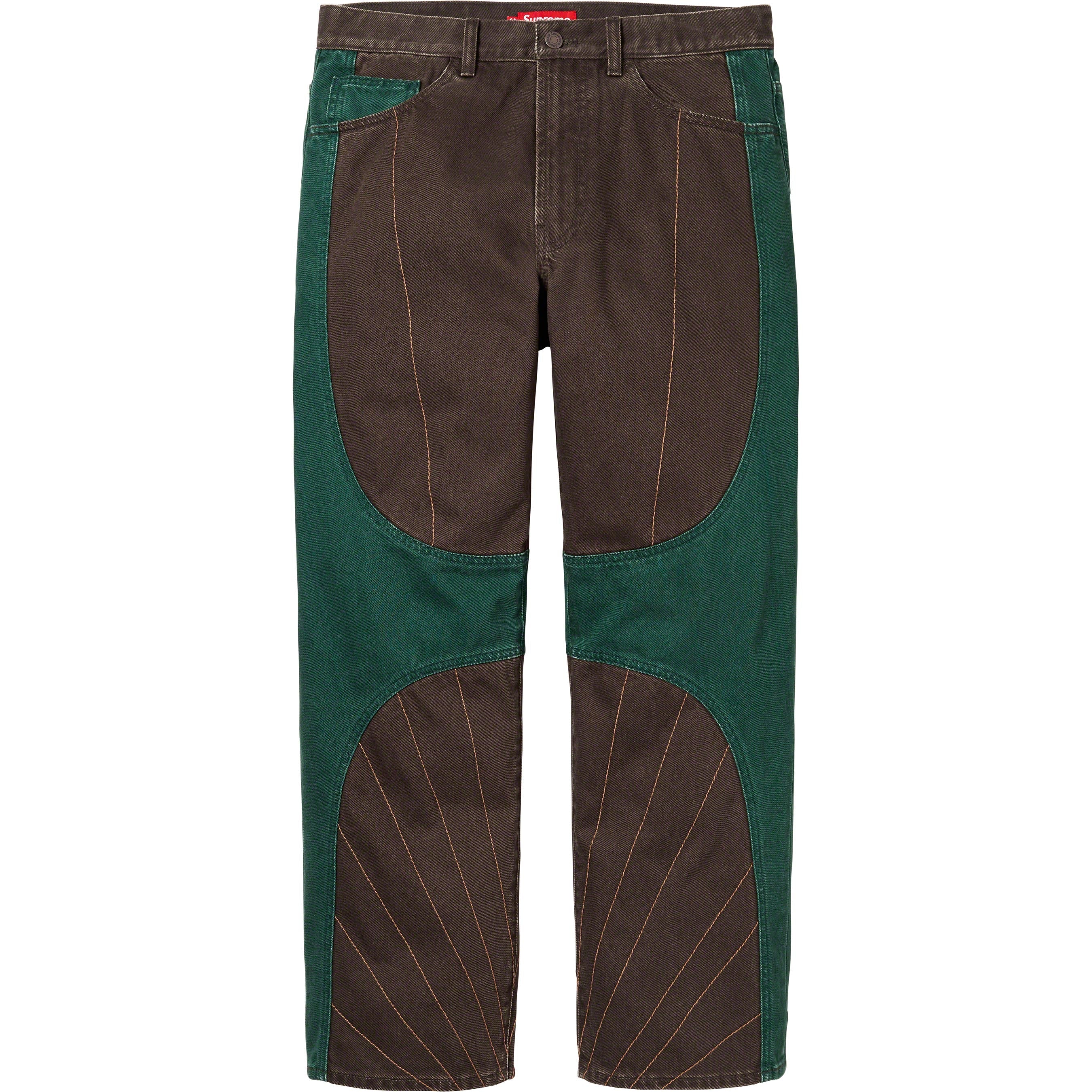 Radial Embroidered Loose Fit Jean