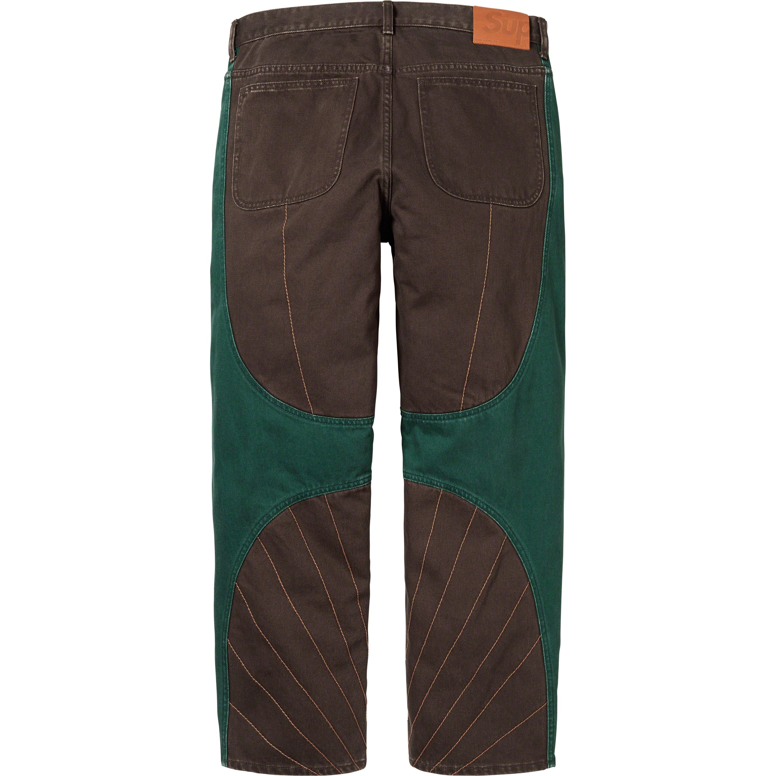 Radial Embroidered Loose Fit Jean