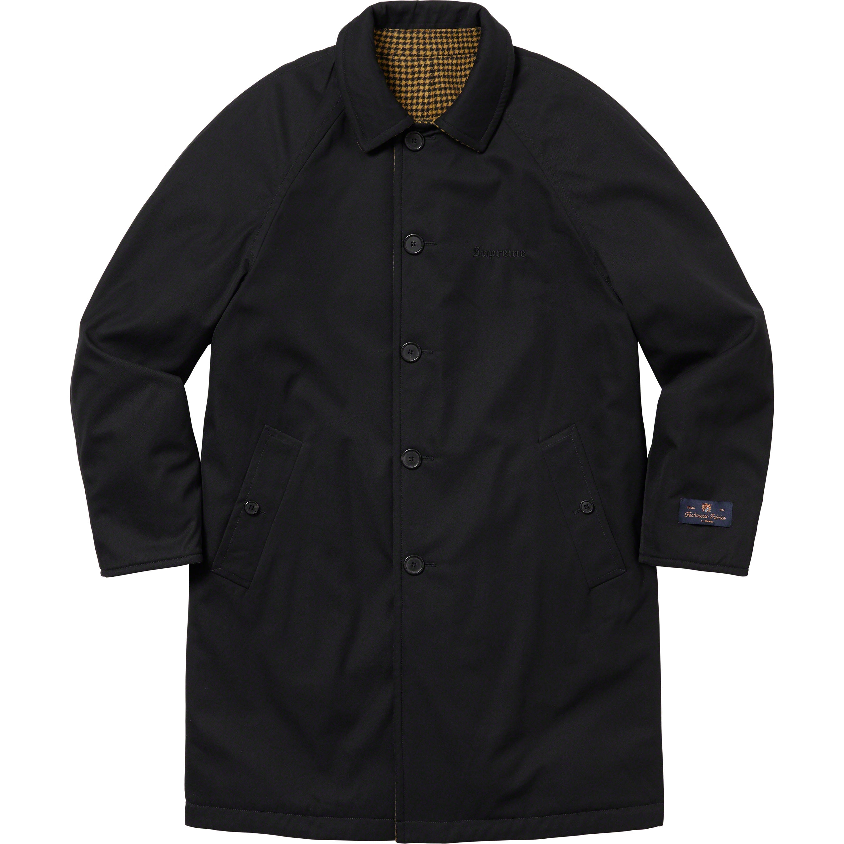 Reversible Houndstooth Overcoat