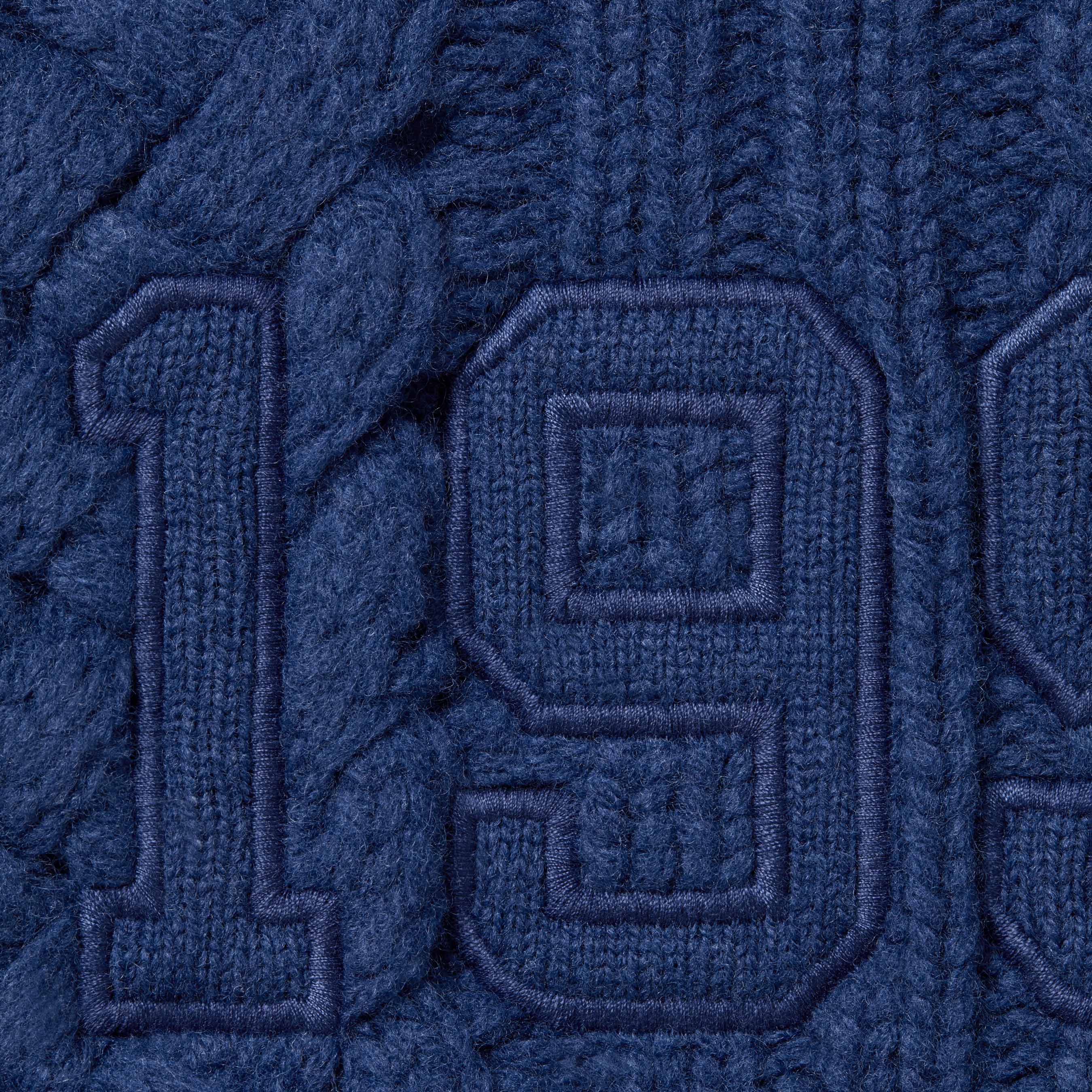 Appliqué Cable Knit Sweater