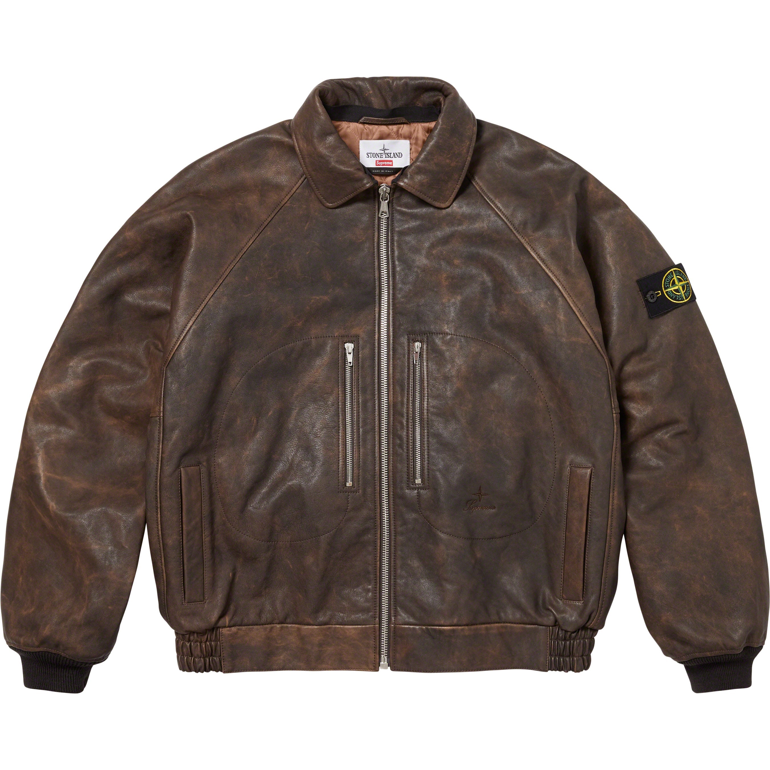 Supreme®/Stone Island® Leather Bomber Jacket