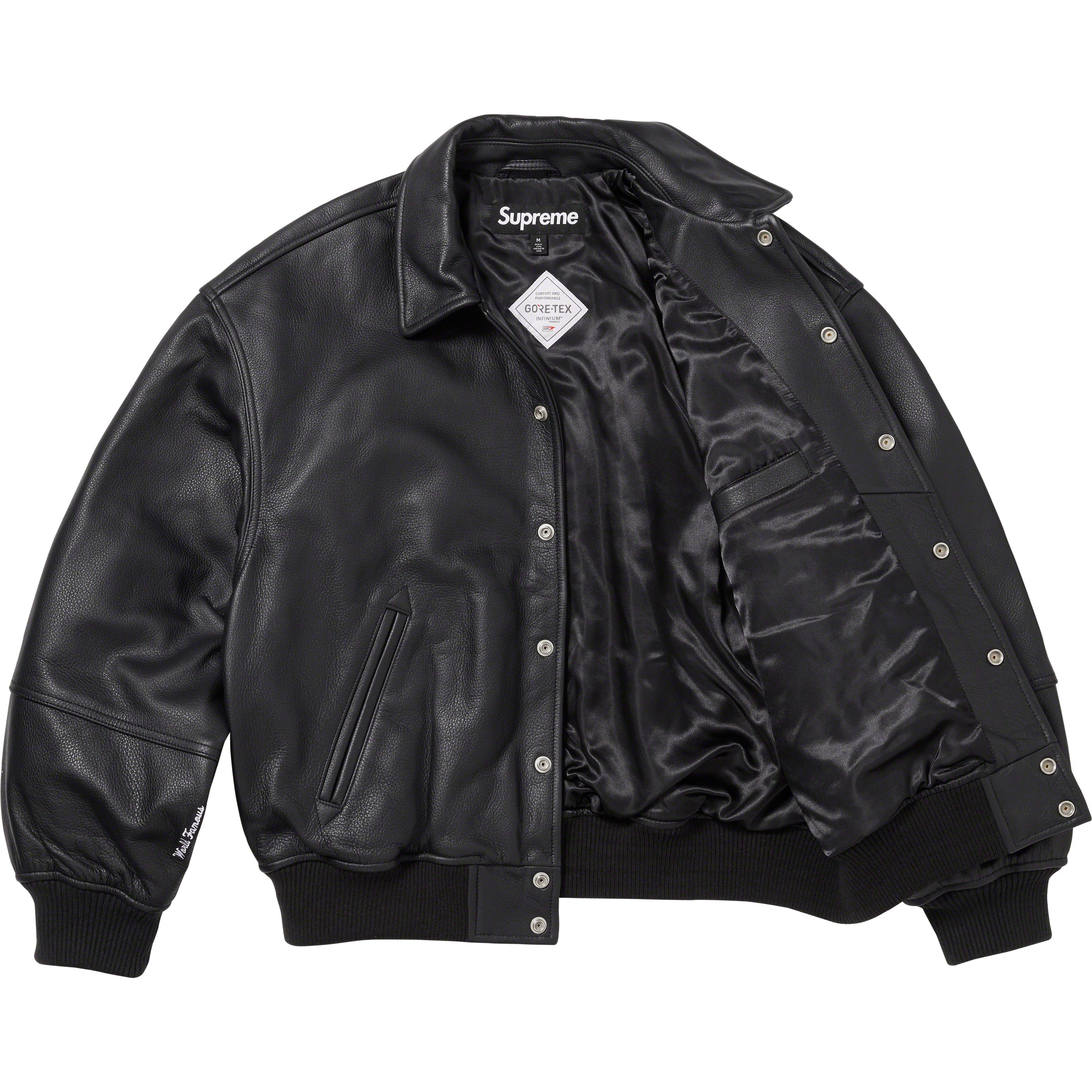 GORE-TEX Infinium WINDSTOPPER® Leather Varsity Jacket