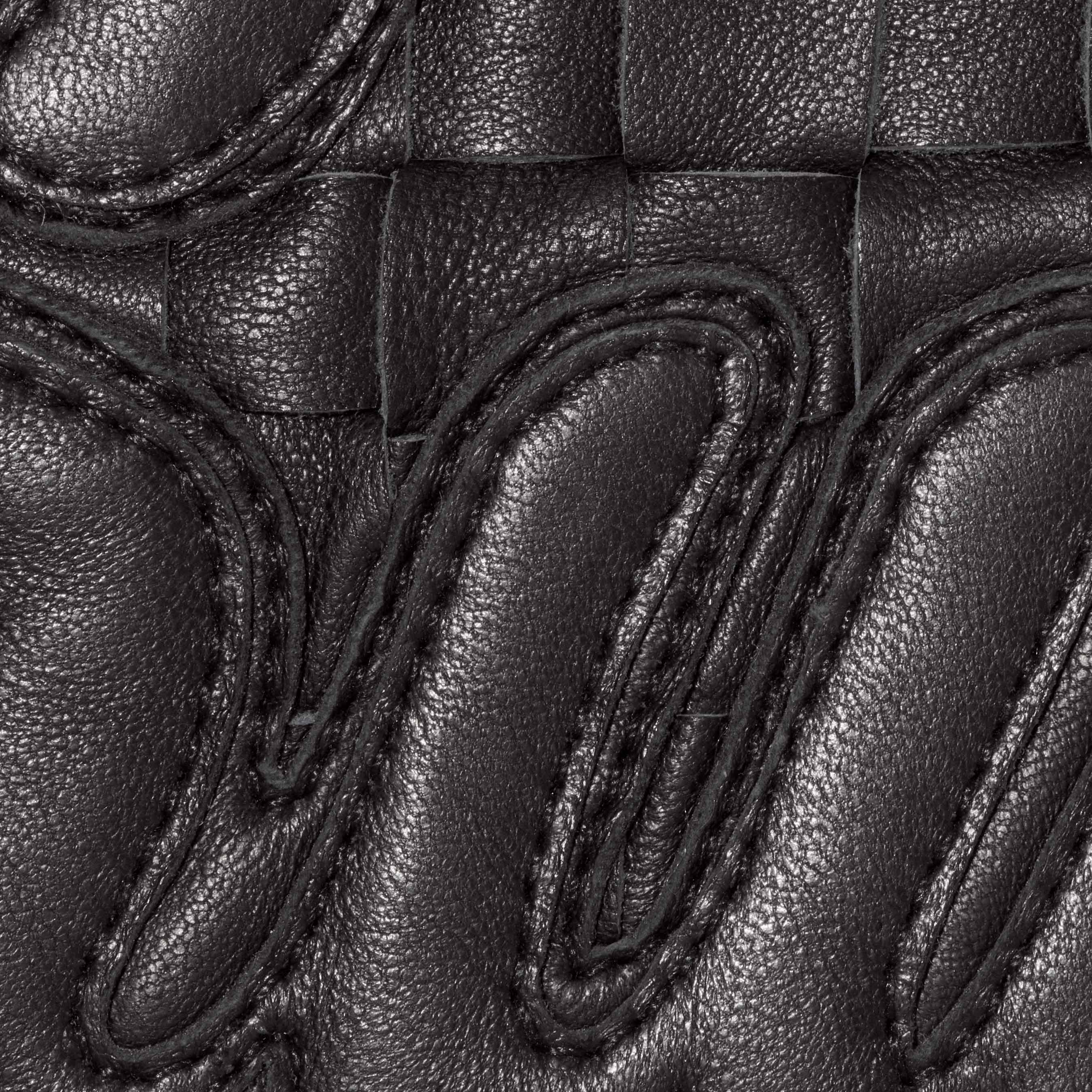 Woven Leather Varsity Jacket