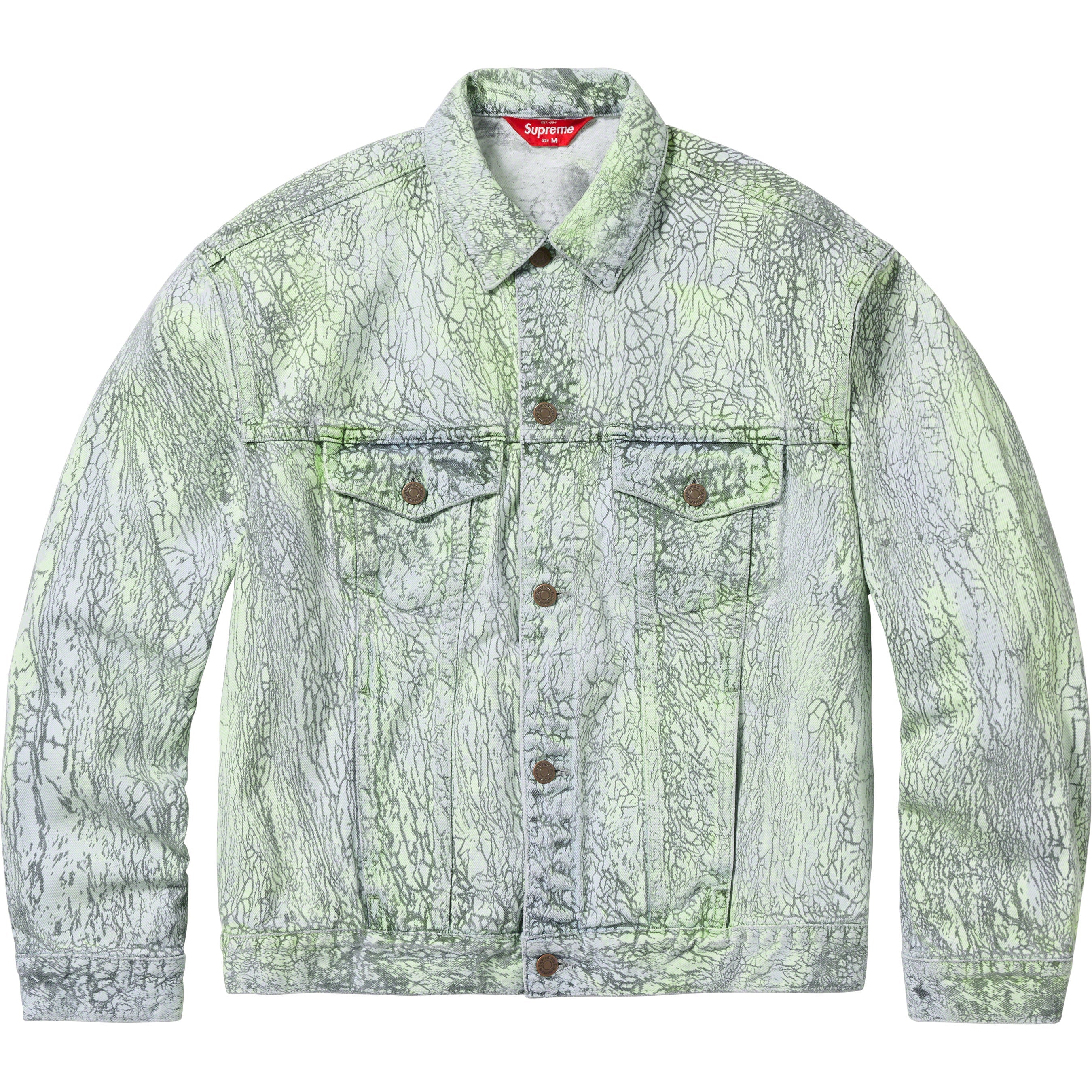 Crackle Denim Trucker Jacket