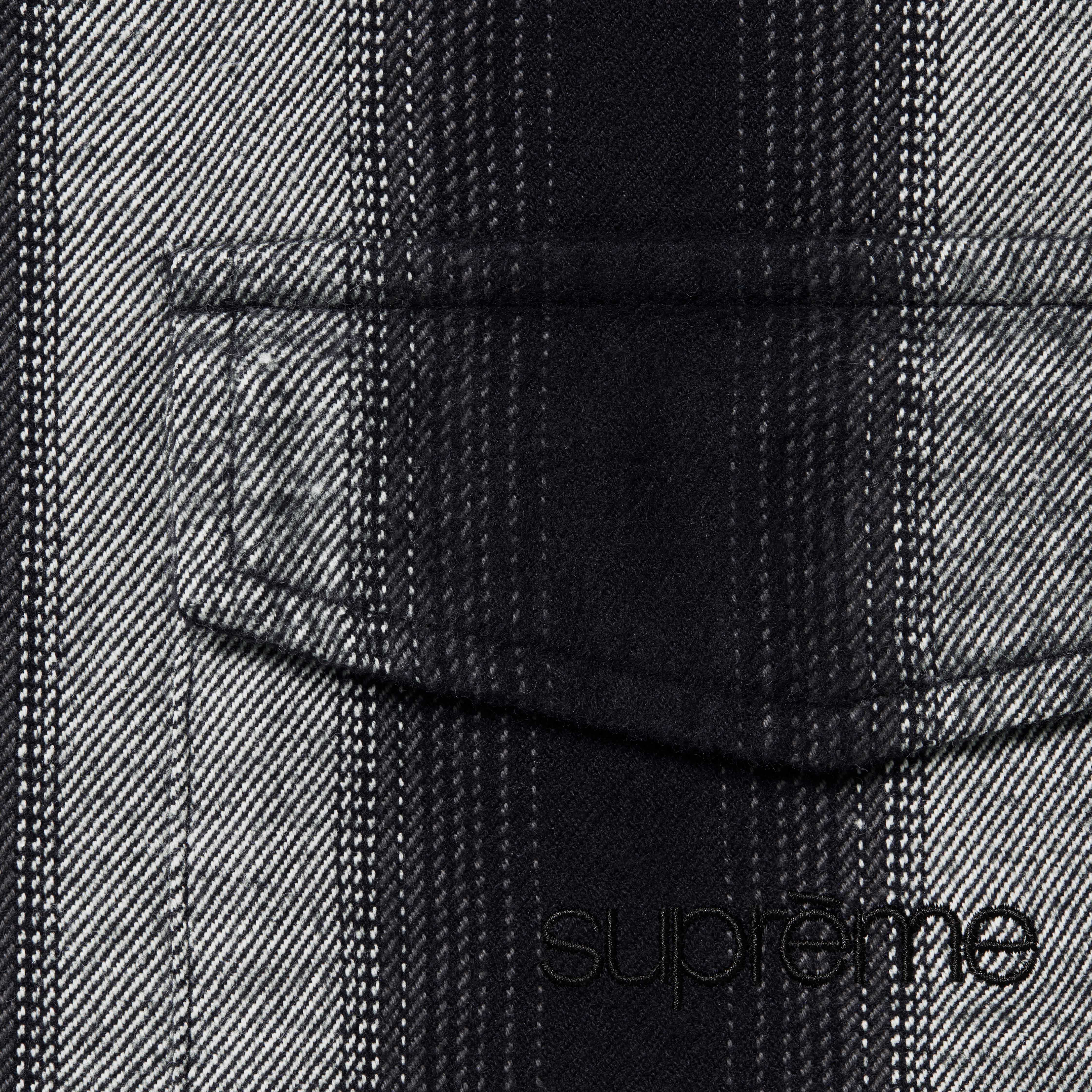 Stripe Flannel Zip Up Shirt