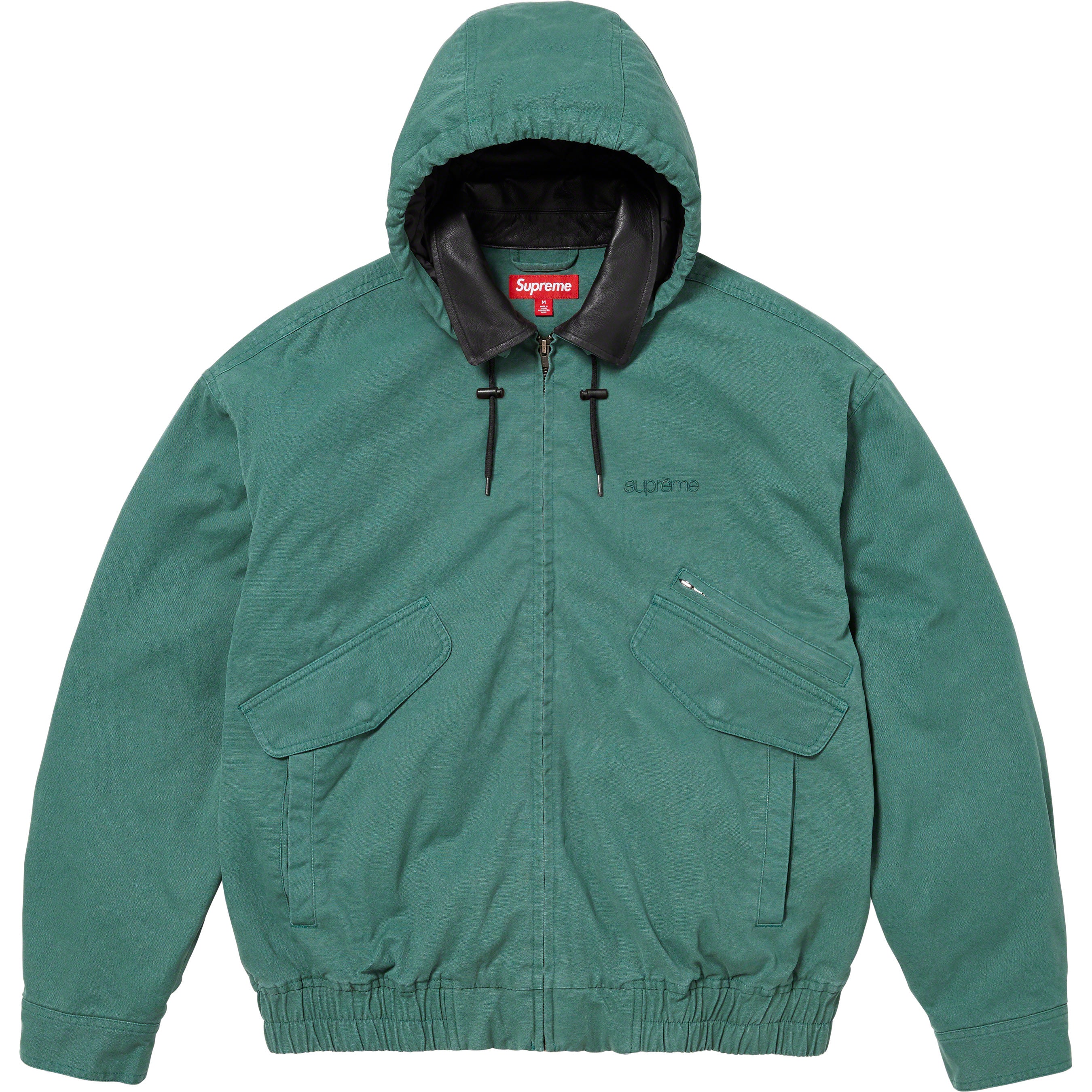 Leather Collar Utility Jacket