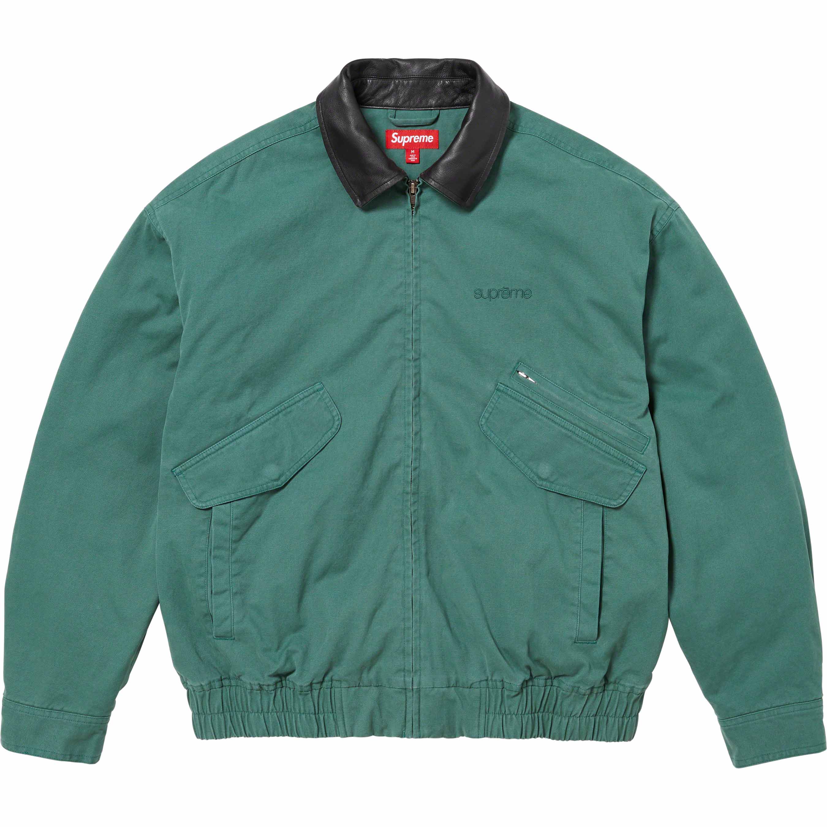 Leather Collar Utility Jacket
