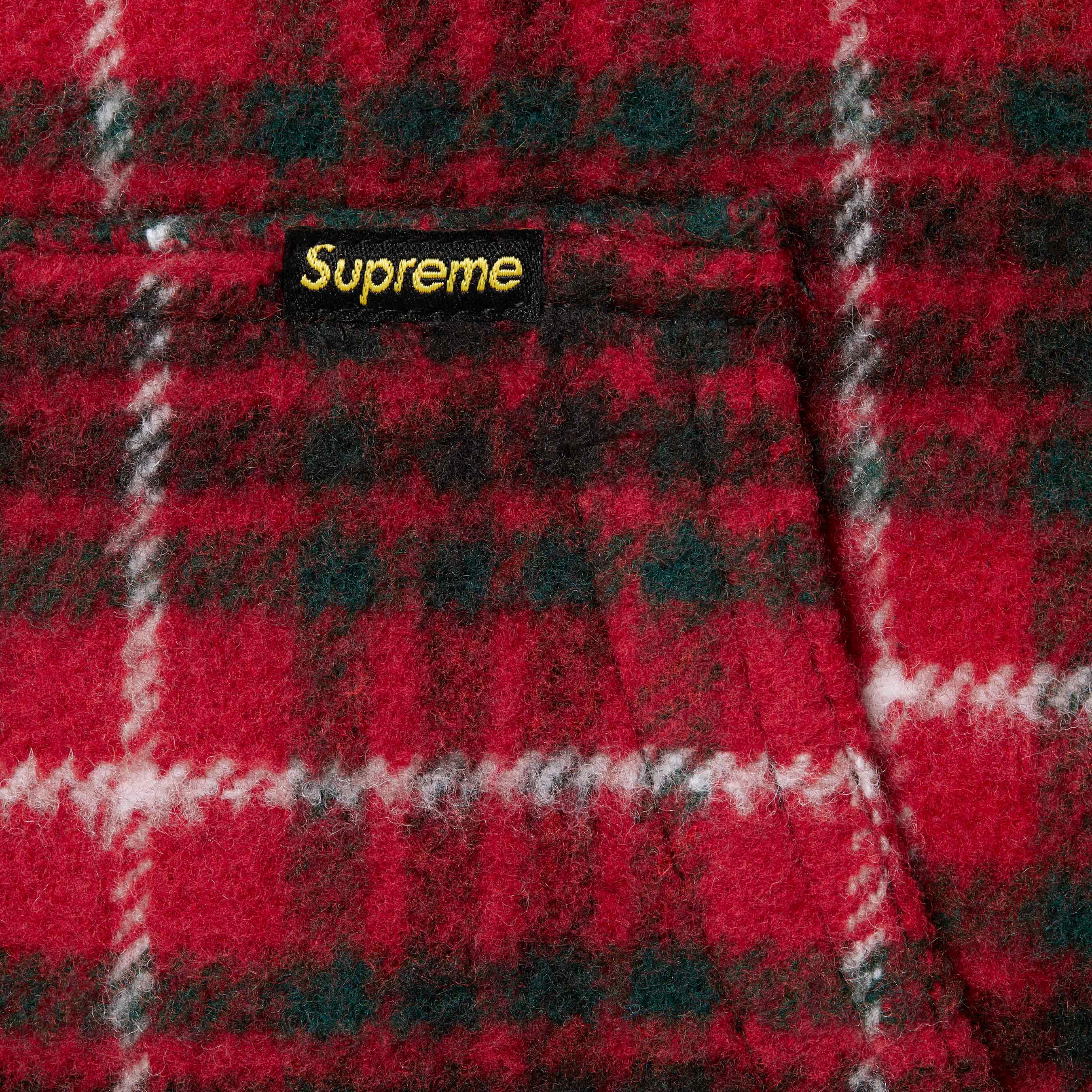 Plaid Wool Hooded Work Jacket
