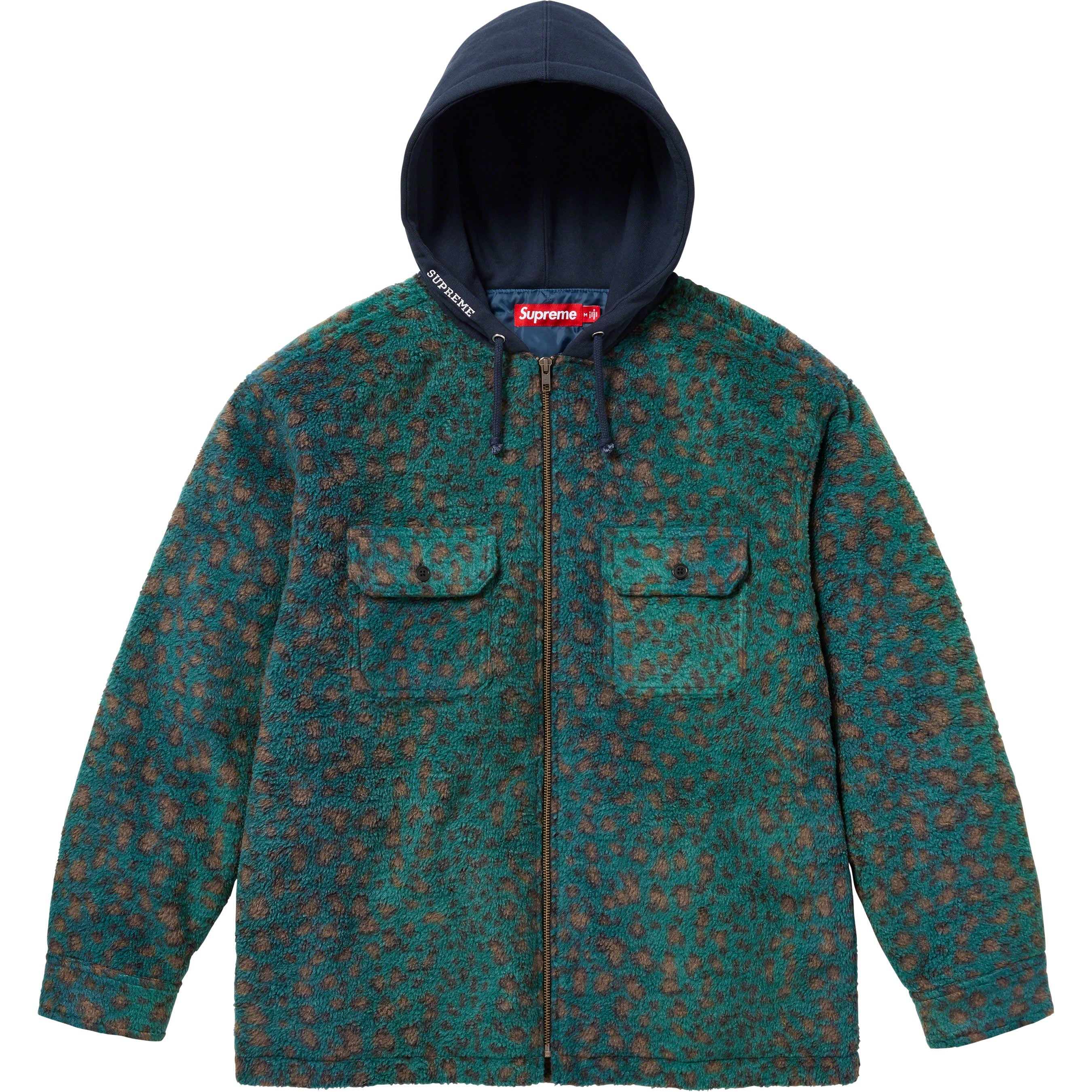 Fleece Zip Up Hooded Shirt