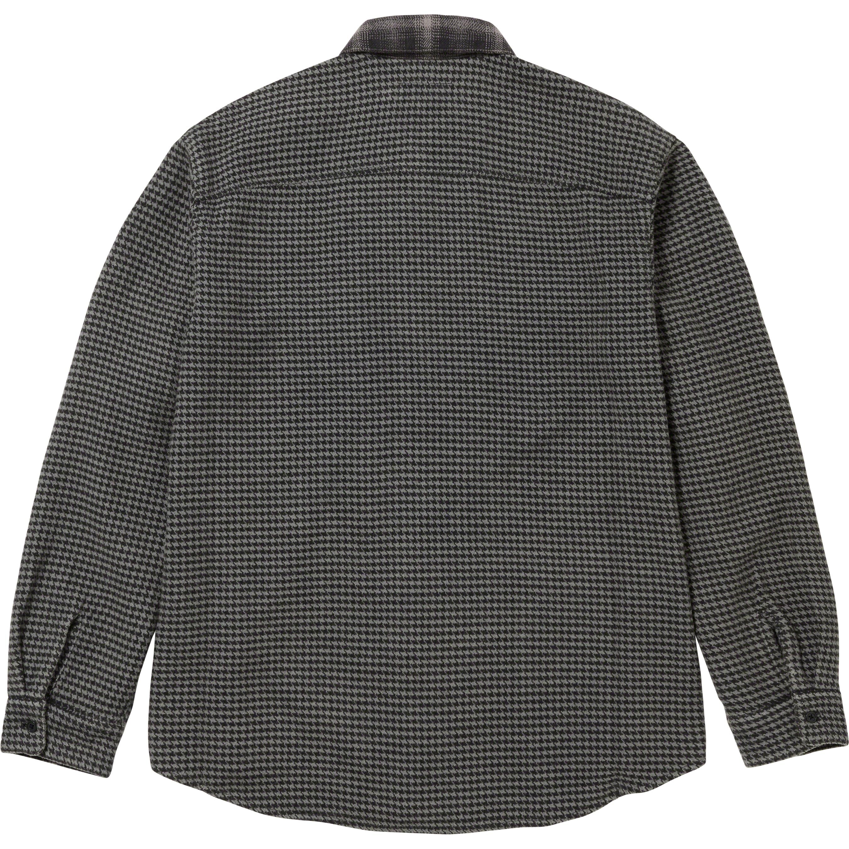 Houndstooth Plaid Flannel Shirt