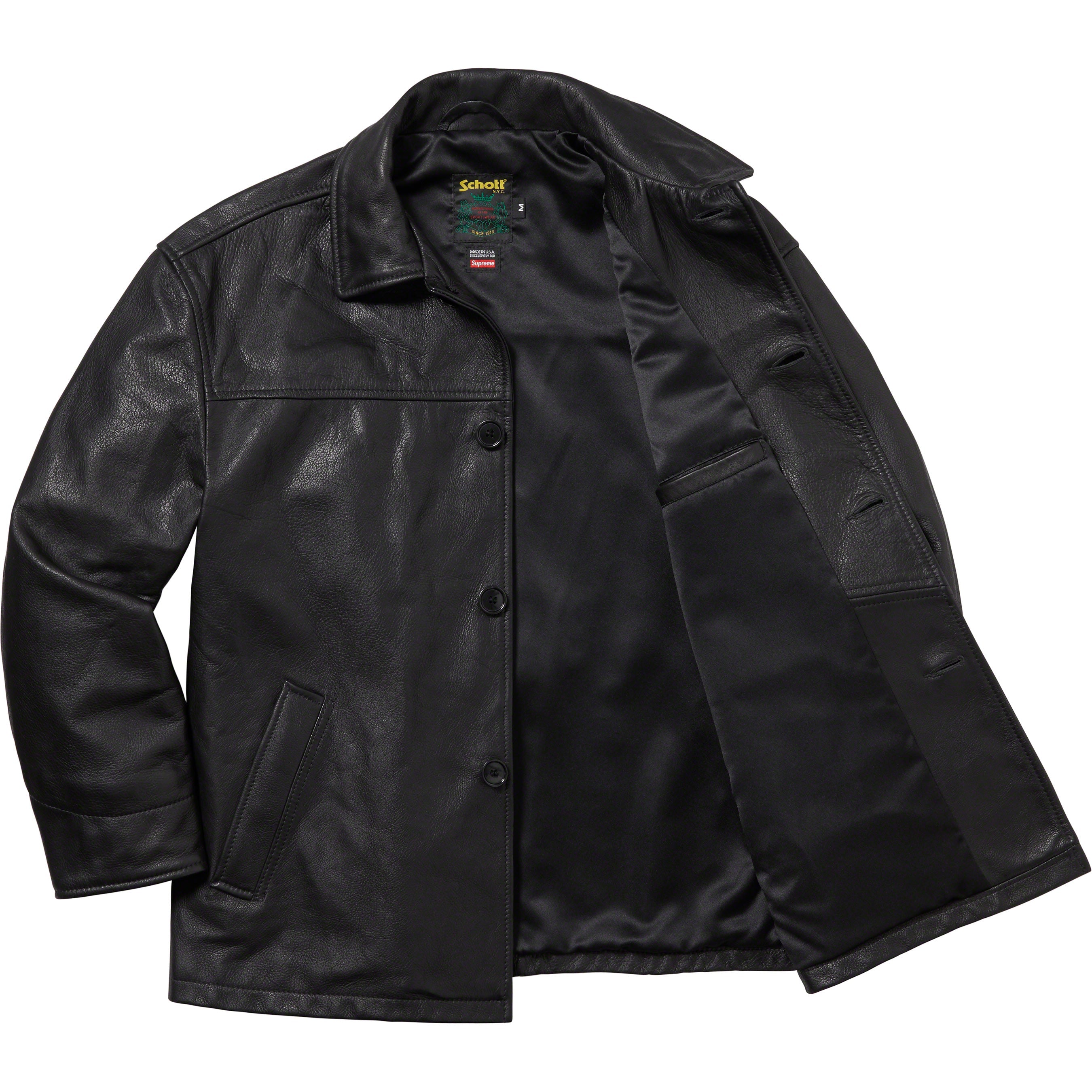 Supreme®/Schott® Leather Car Coat