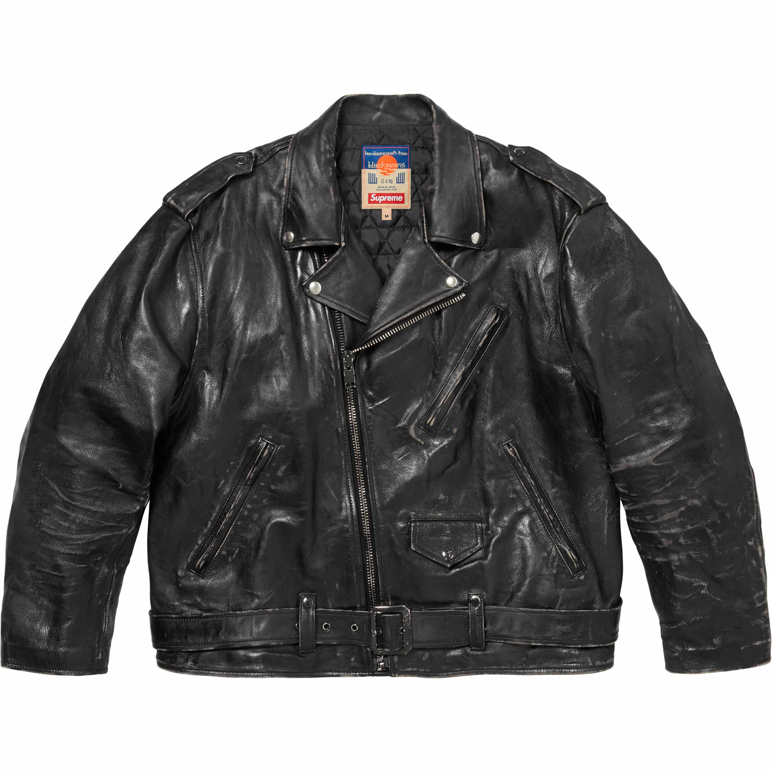 Supreme®/blackmeans Painted Leather Motorcycle Jacket