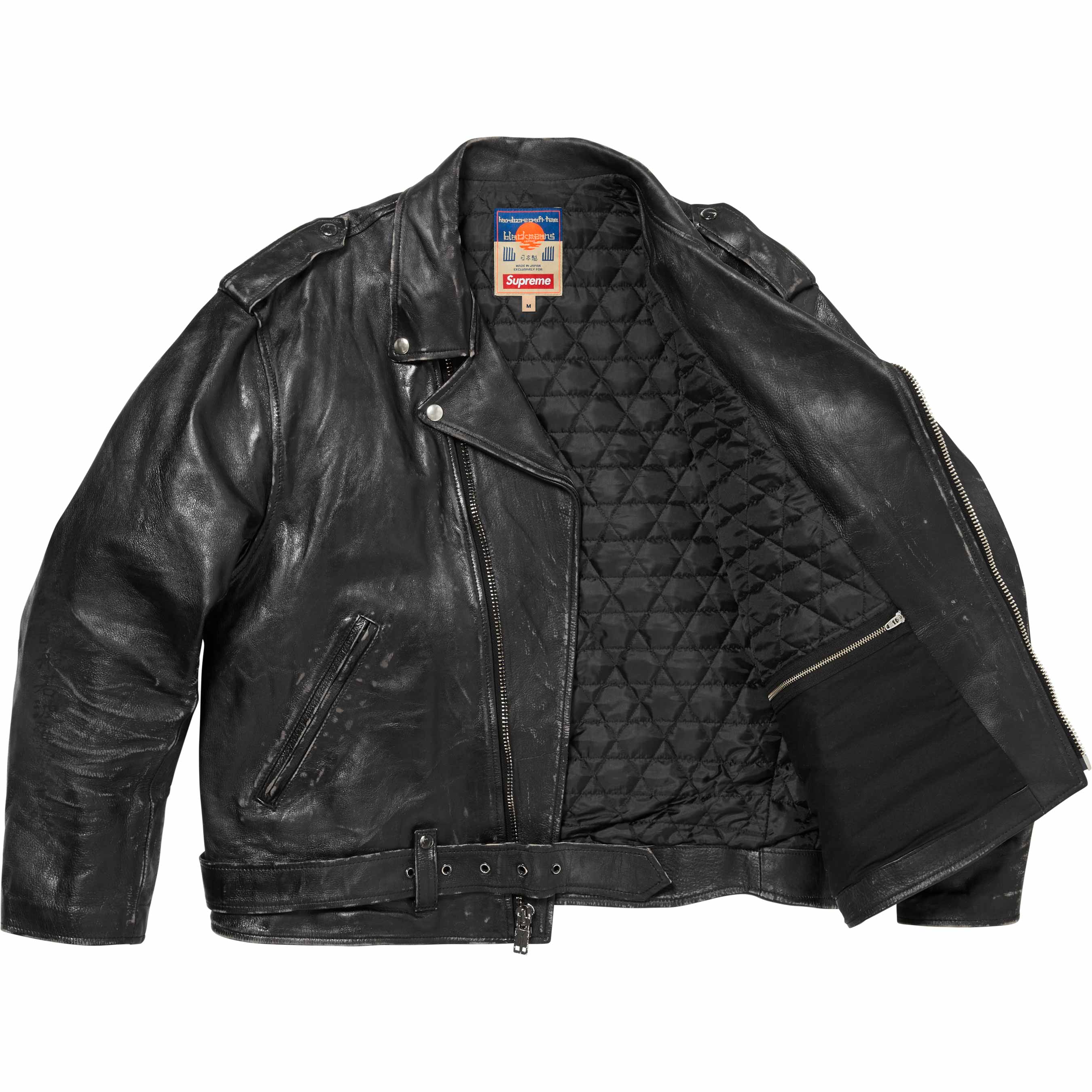 Supreme®/blackmeans Painted Leather Motorcycle Jacket