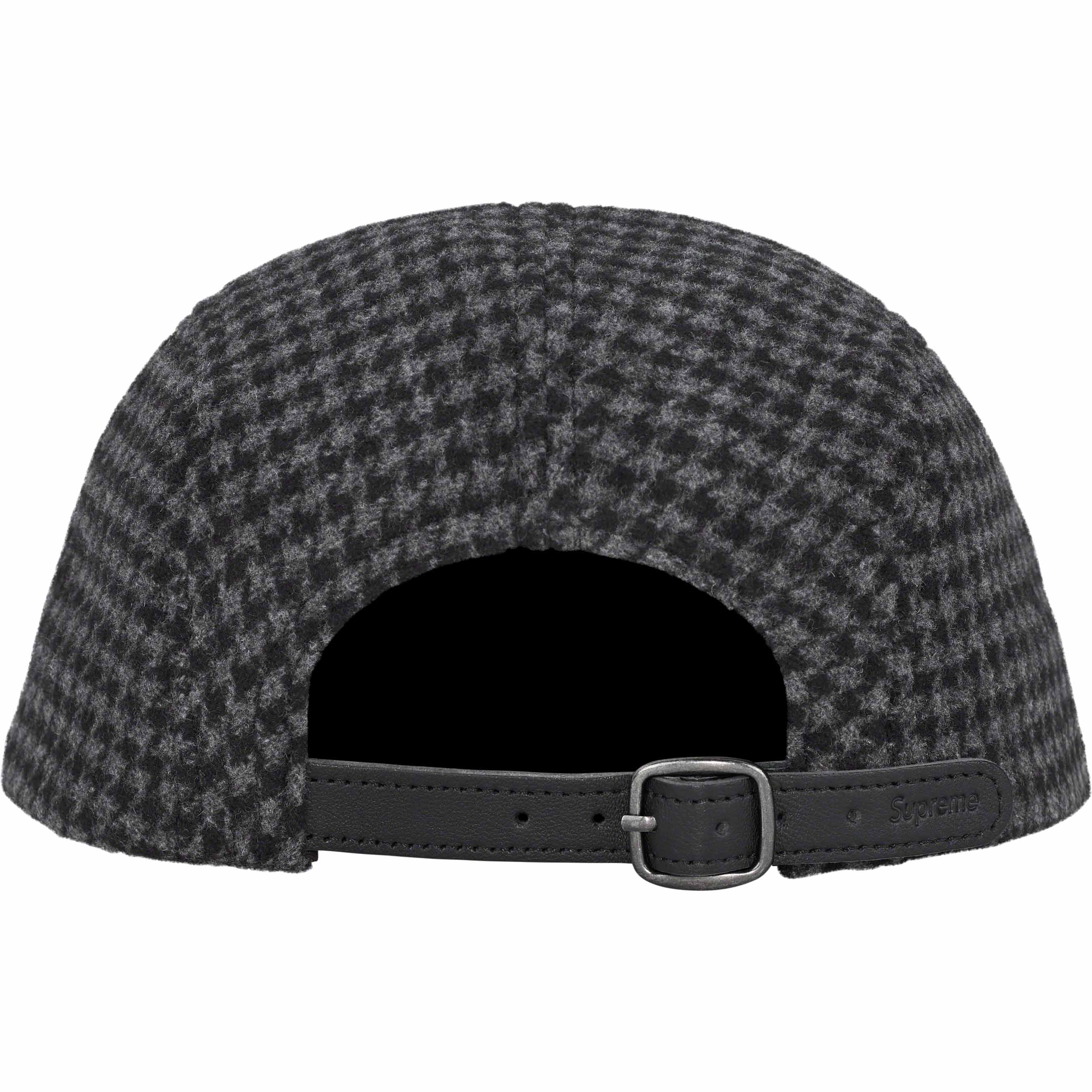 Houndstooth Wool Camp Cap