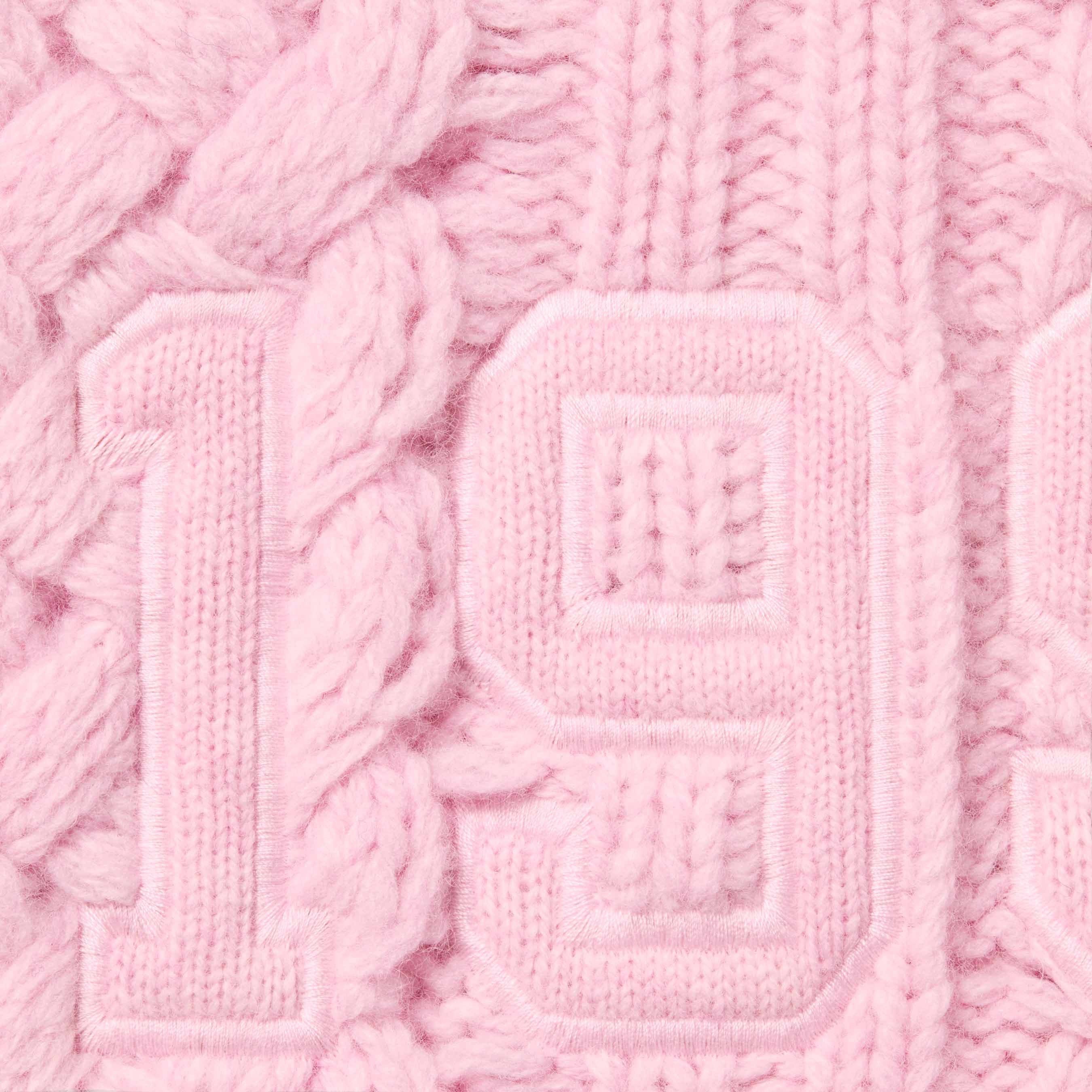 Appliqué Cable Knit Sweater
