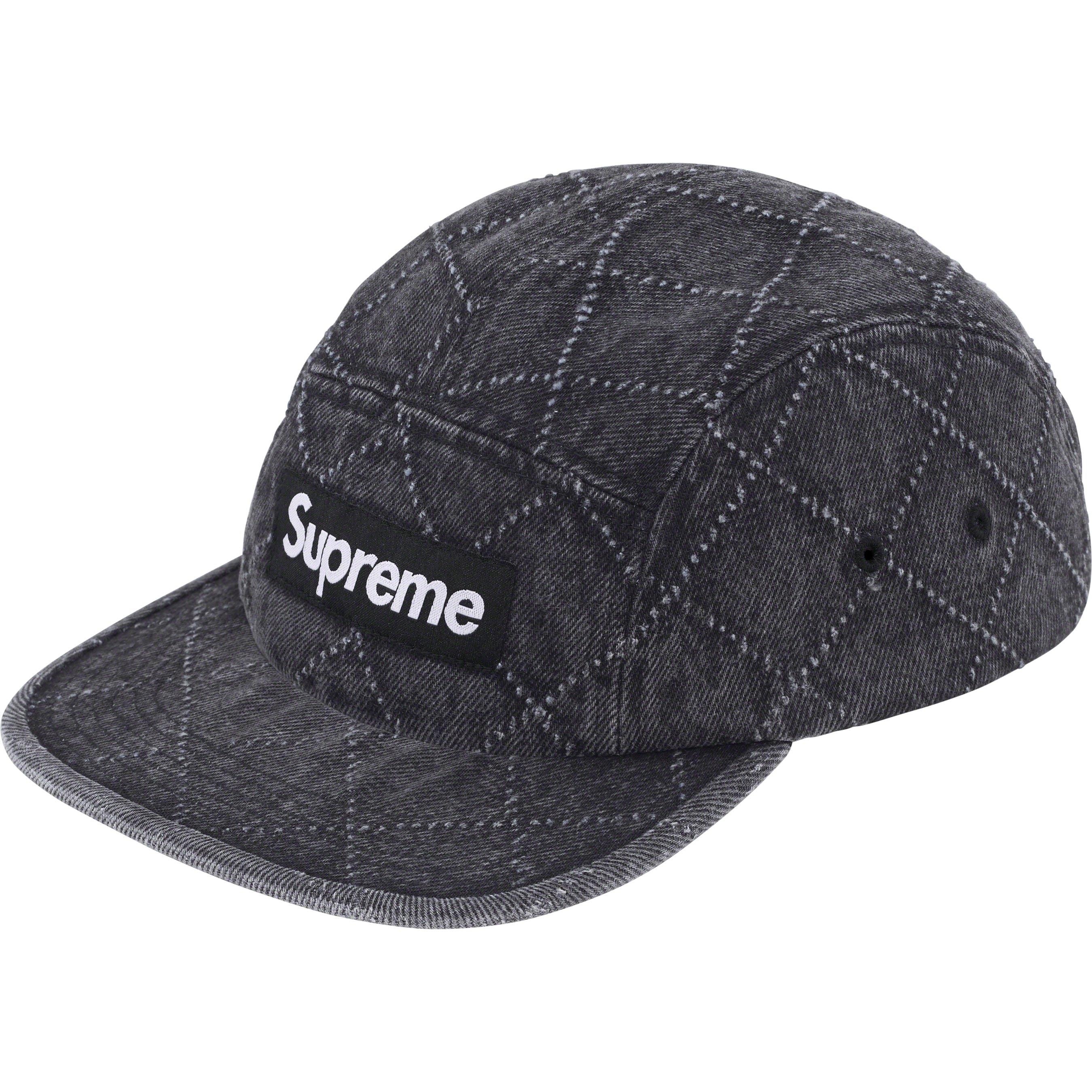 Punched Denim Camp Cap