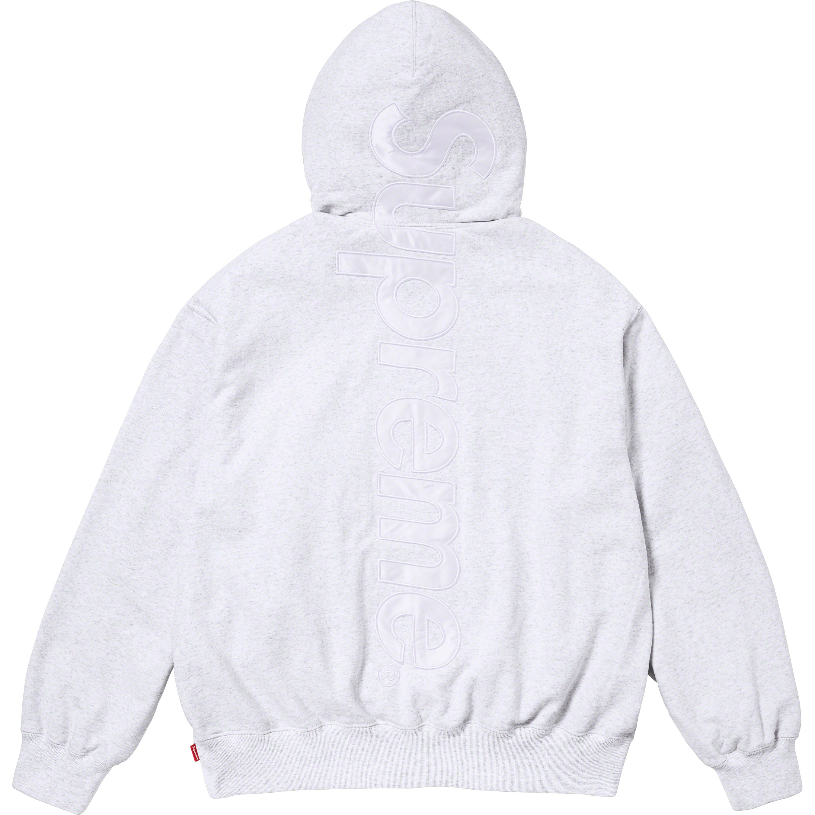 Satin Appliqué Hooded Sweatshirt