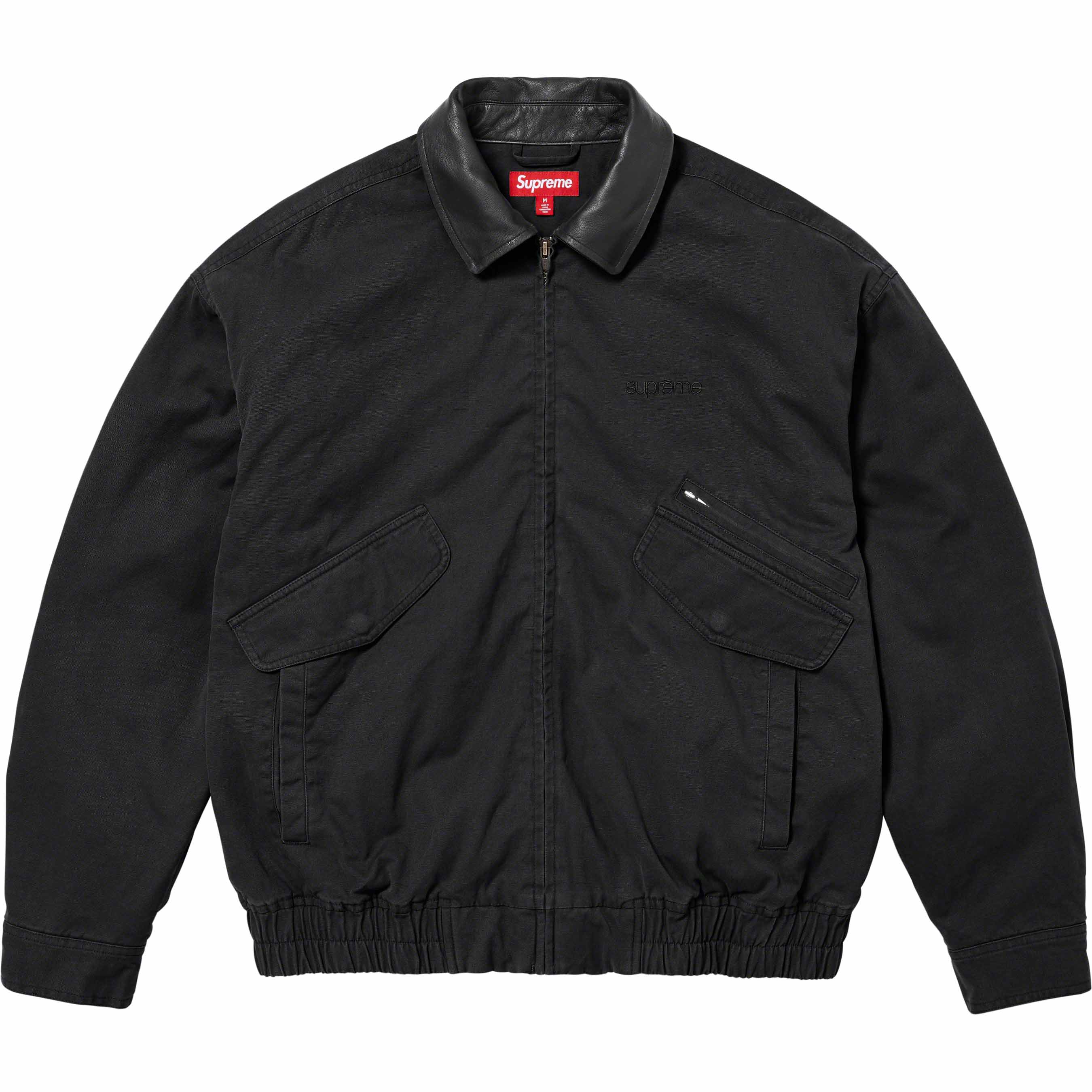 Leather Collar Utility Jacket