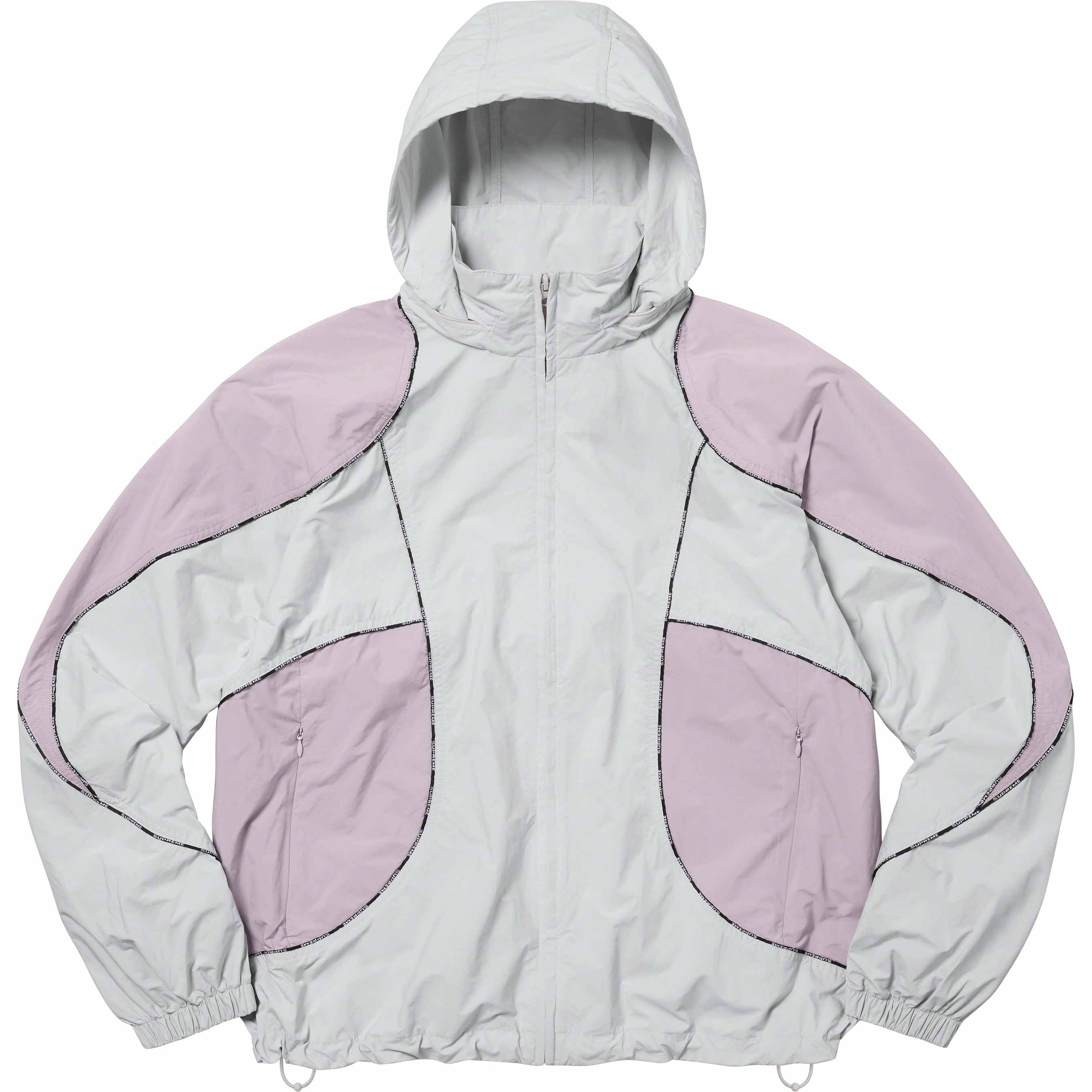 Logo Piping Hooded Track Jacket