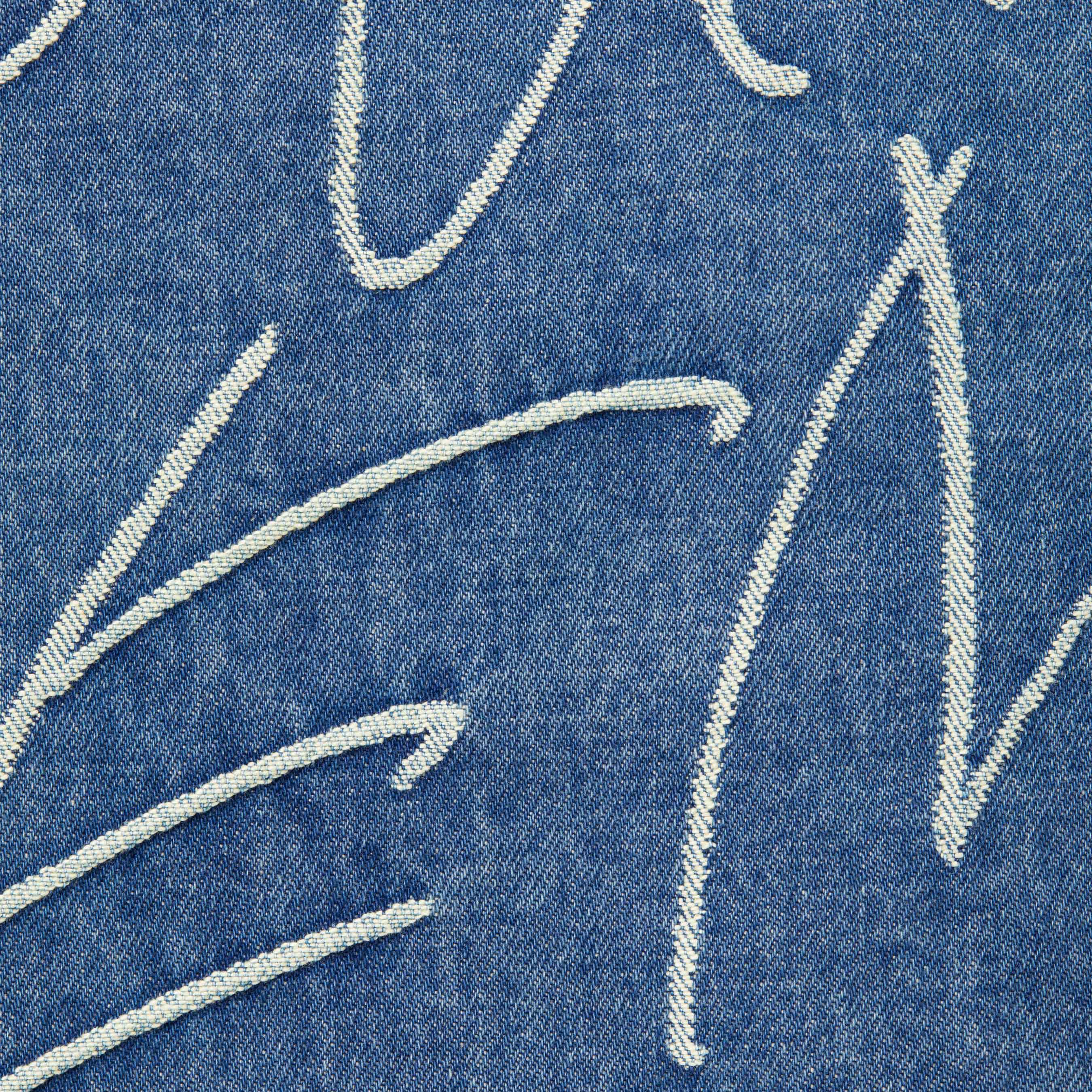 Handwriting Jacquard Denim Shirt