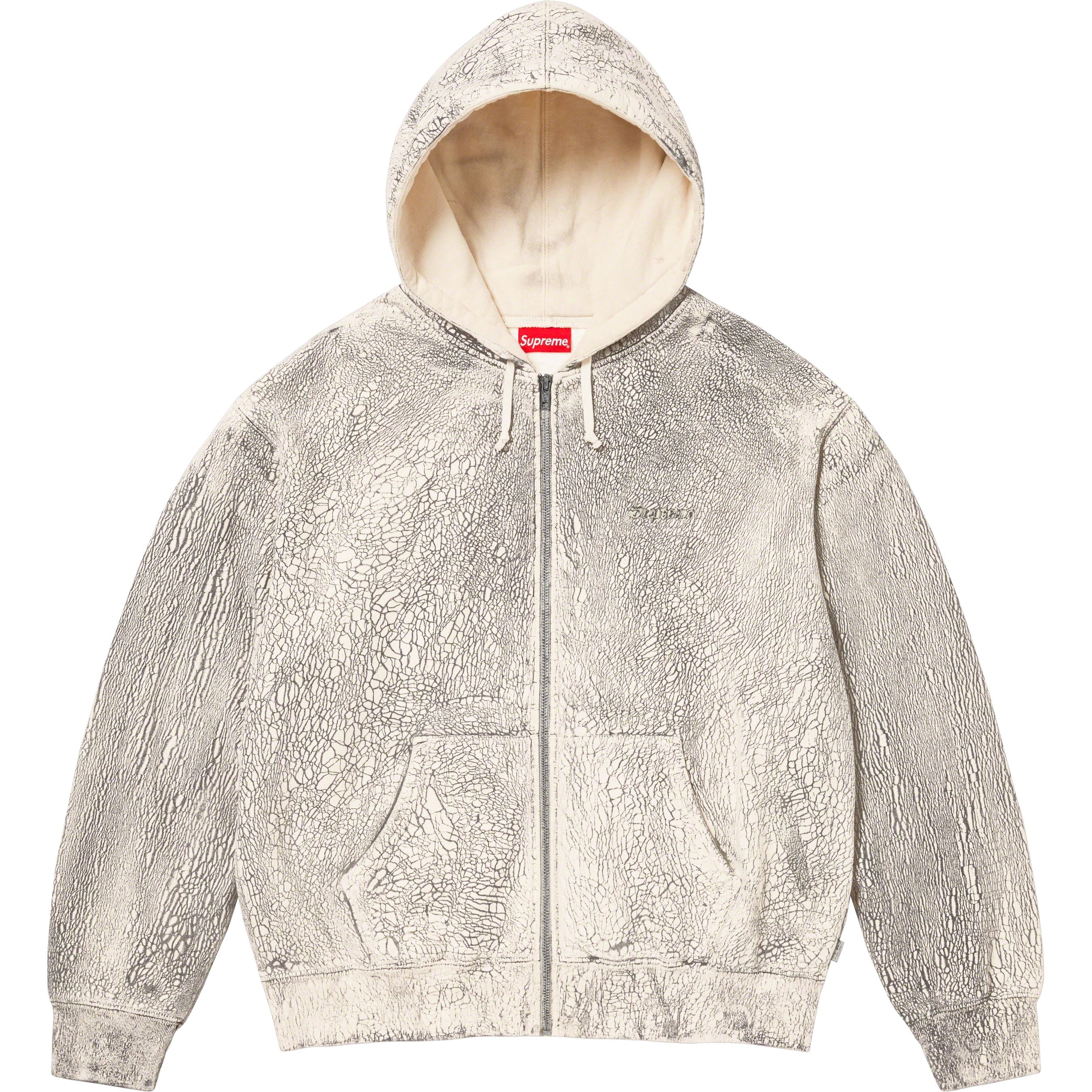 Crackle Zip Up Hooded Sweatshirt