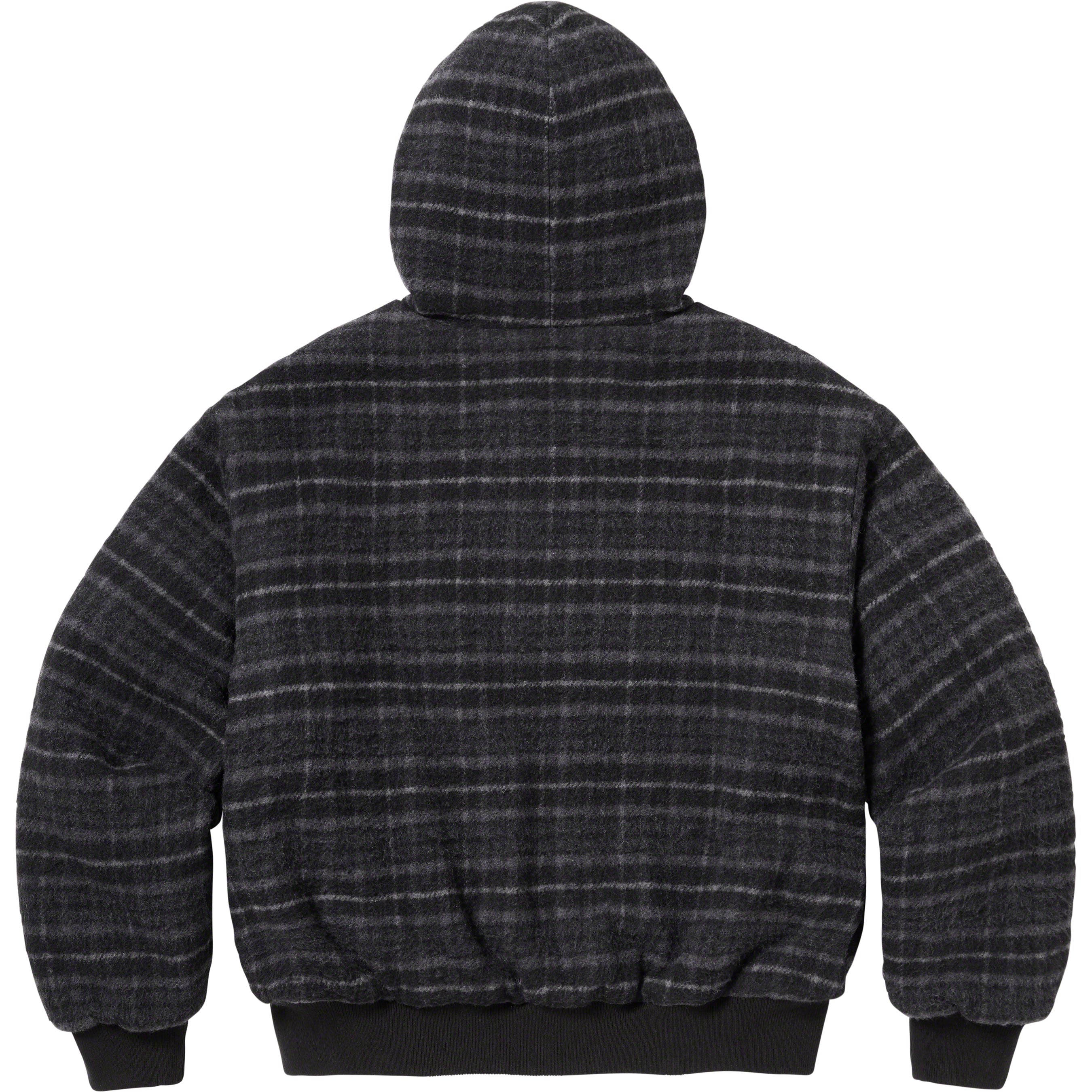 Plaid Wool Hooded Work Jacket