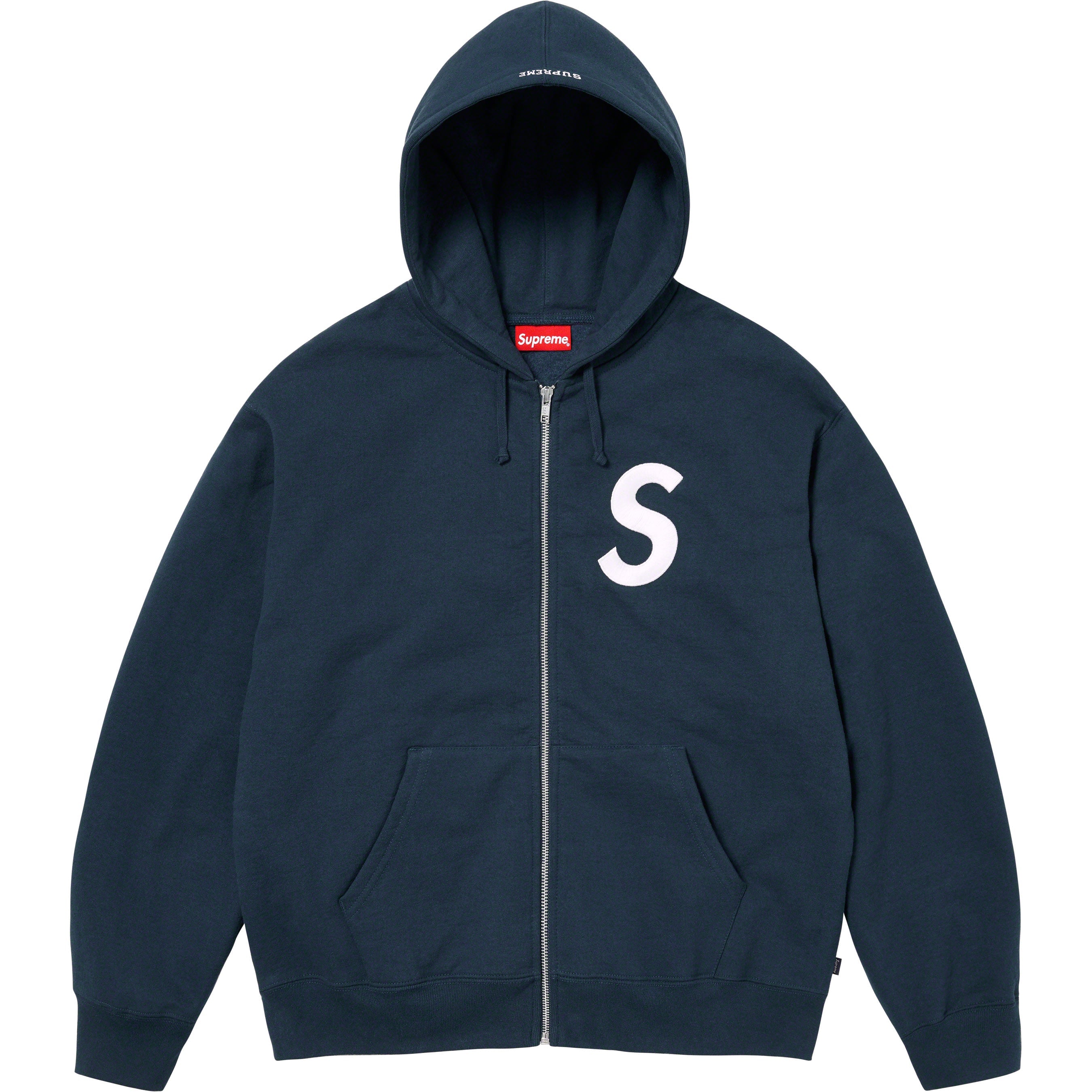S Logo Zip Up Hooded Sweatshirt