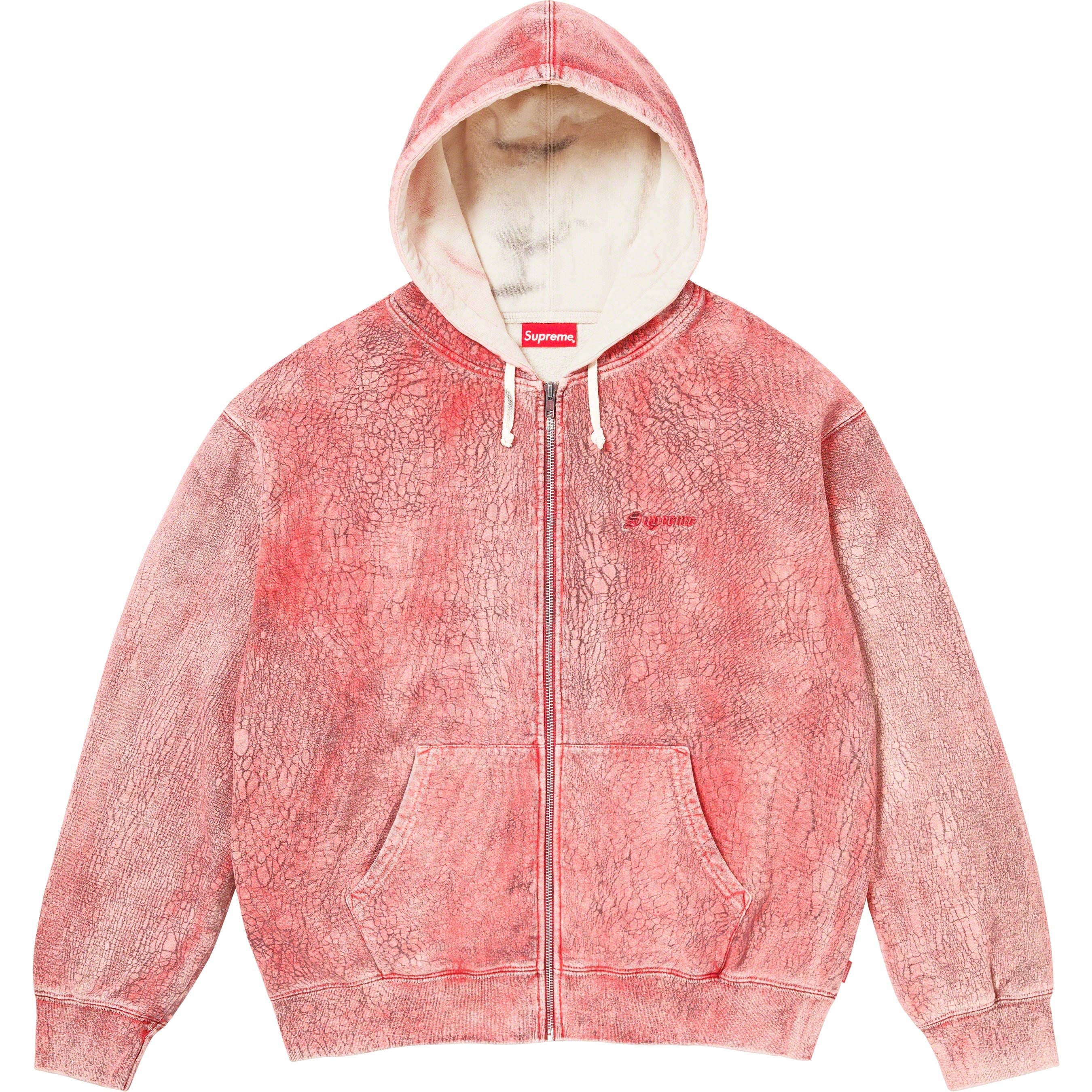 Crackle Zip Up Hooded Sweatshirt