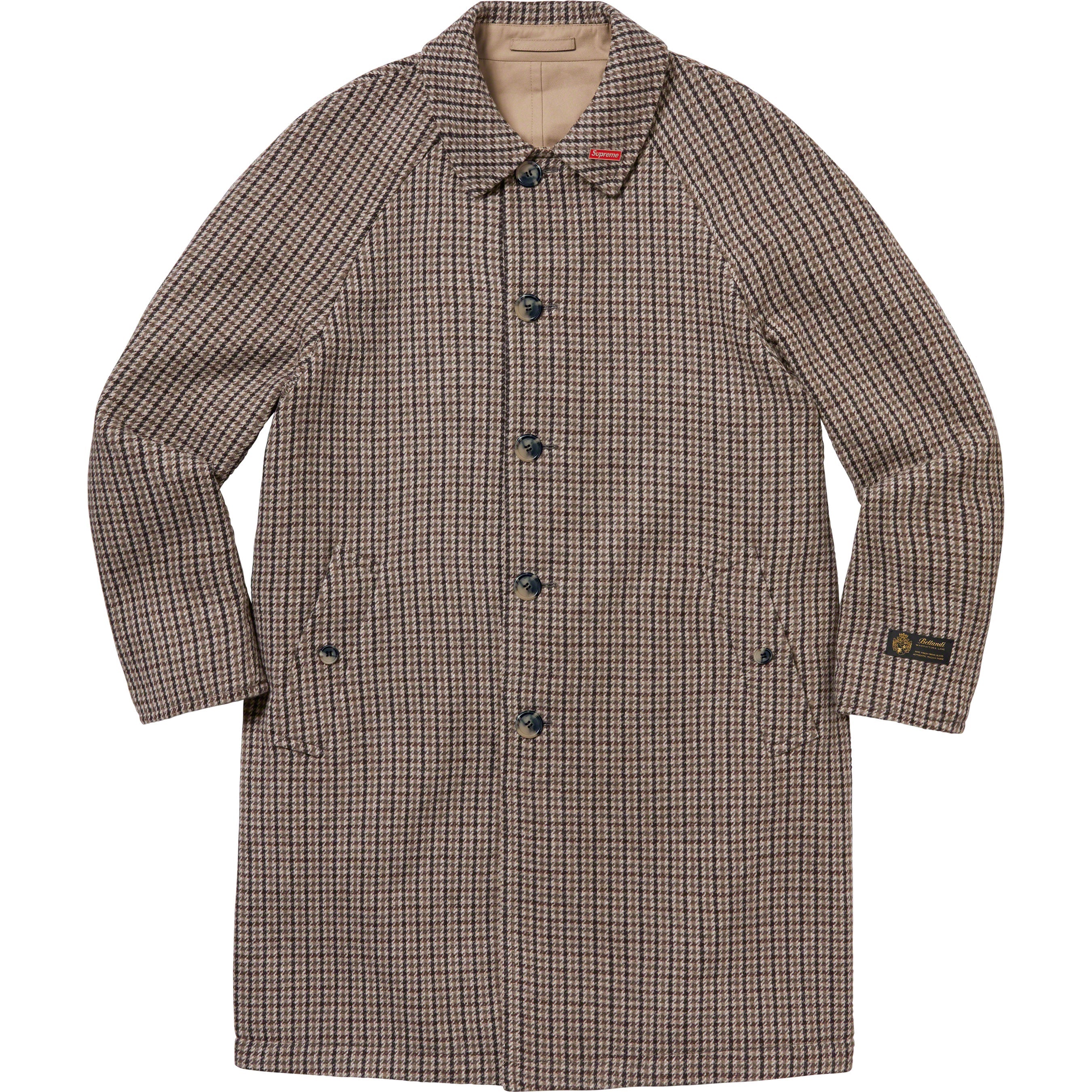 Reversible Houndstooth Overcoat