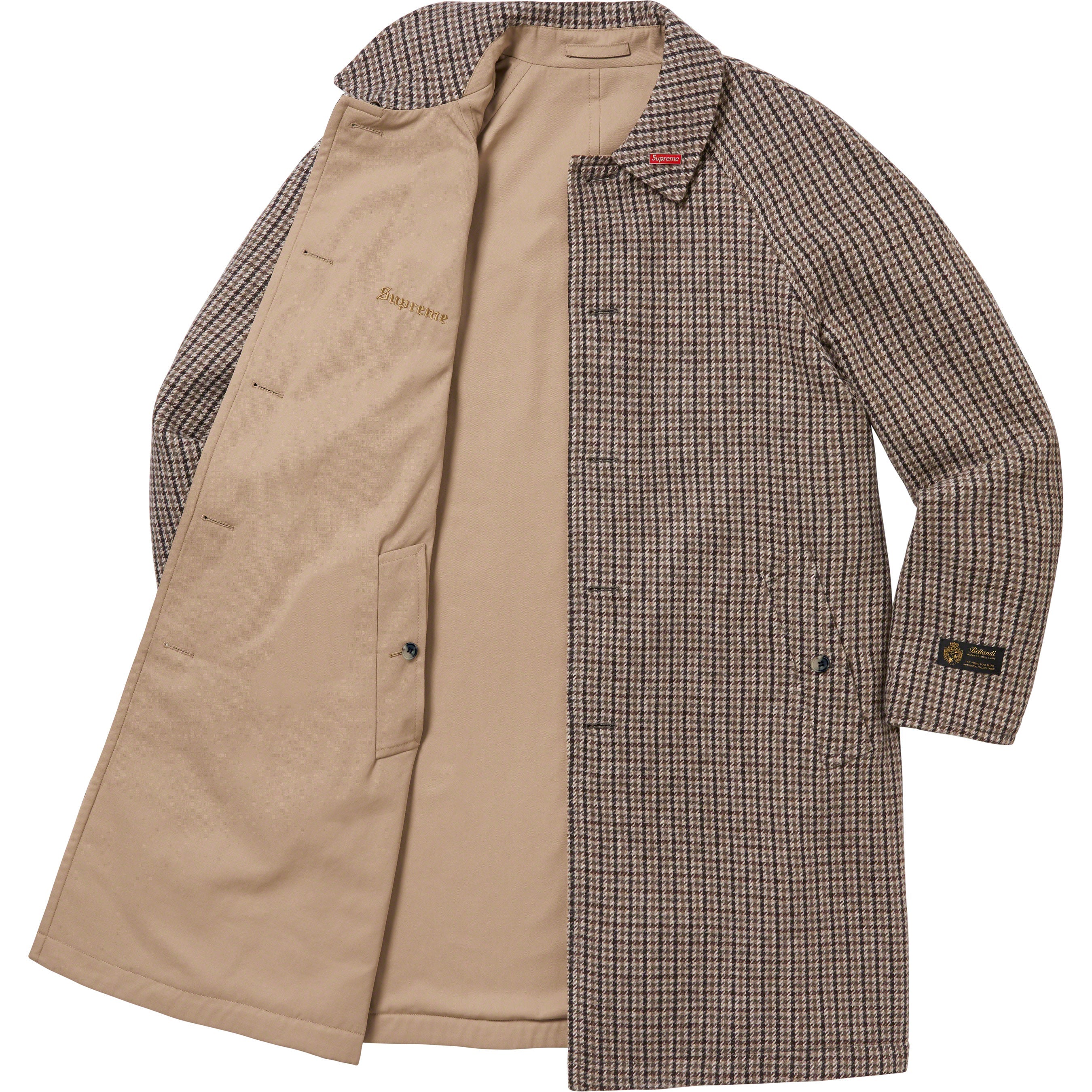 Reversible Houndstooth Overcoat