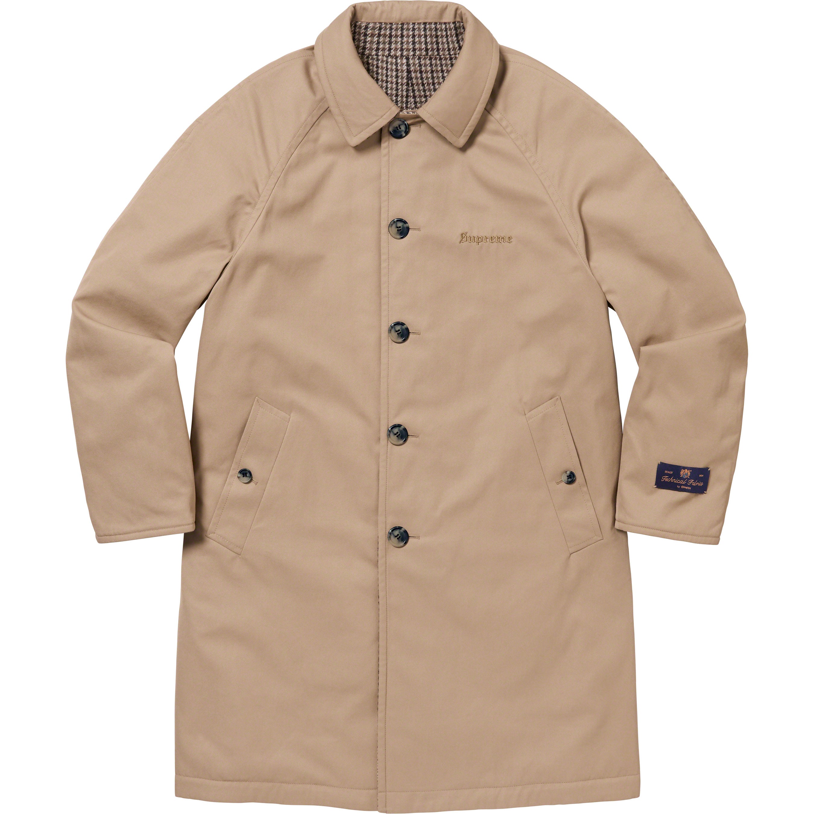 Reversible Houndstooth Overcoat