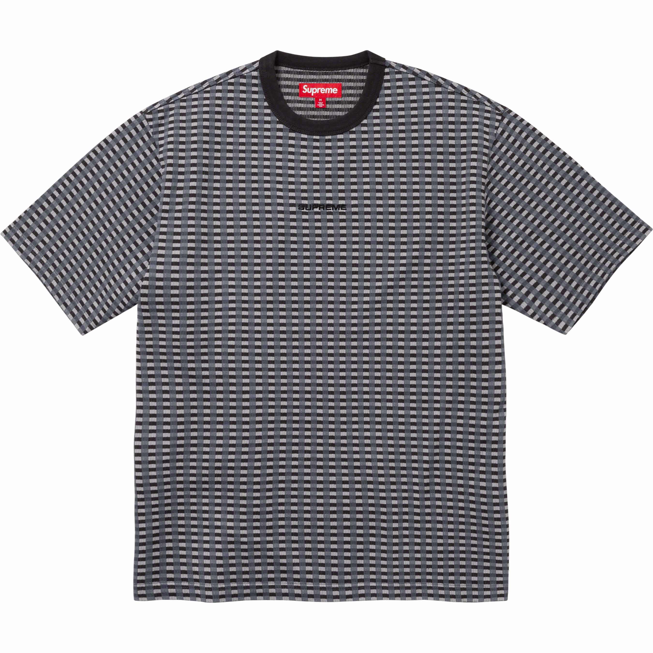 Grid Jacquard S/S Top