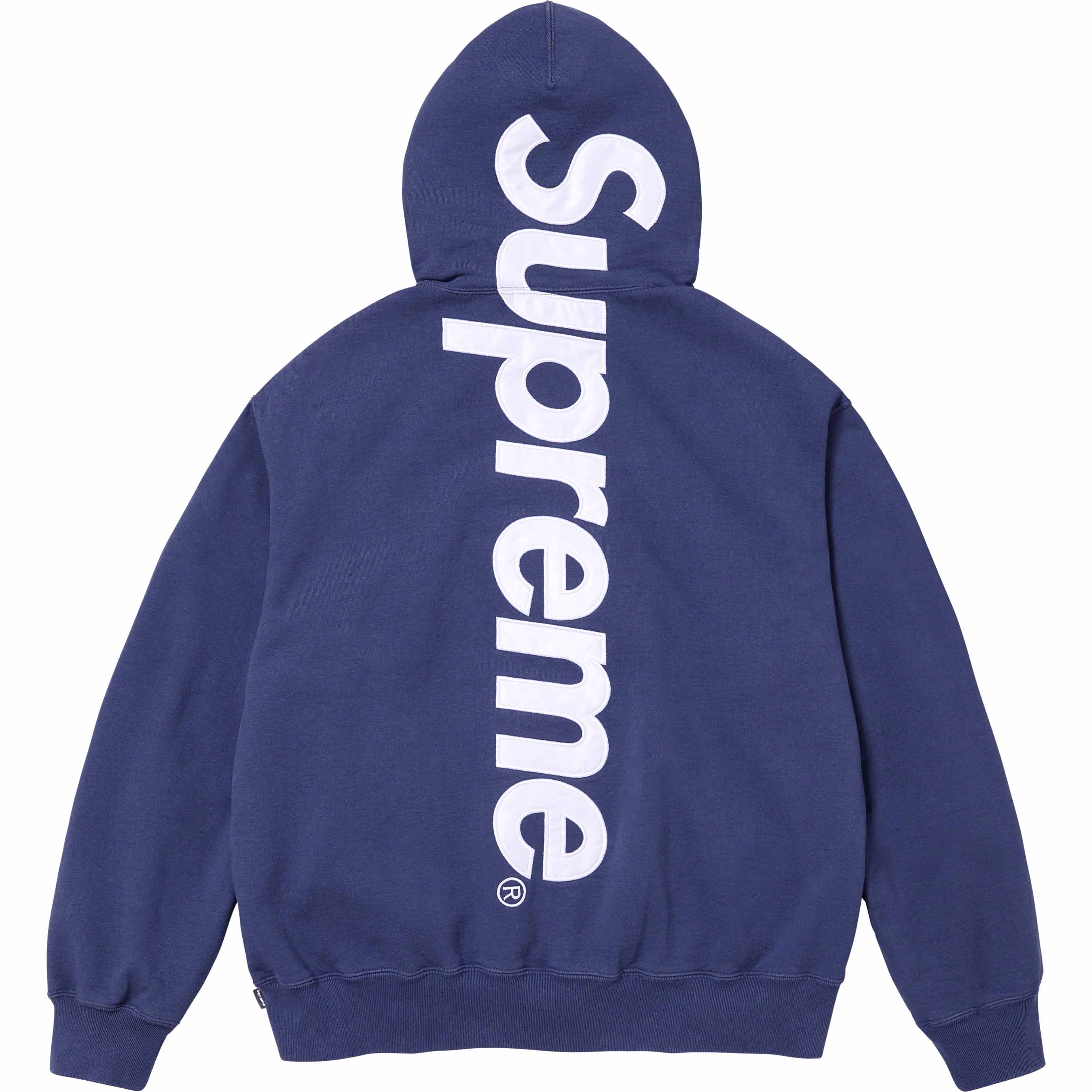 Satin Appliqué Hooded Sweatshirt