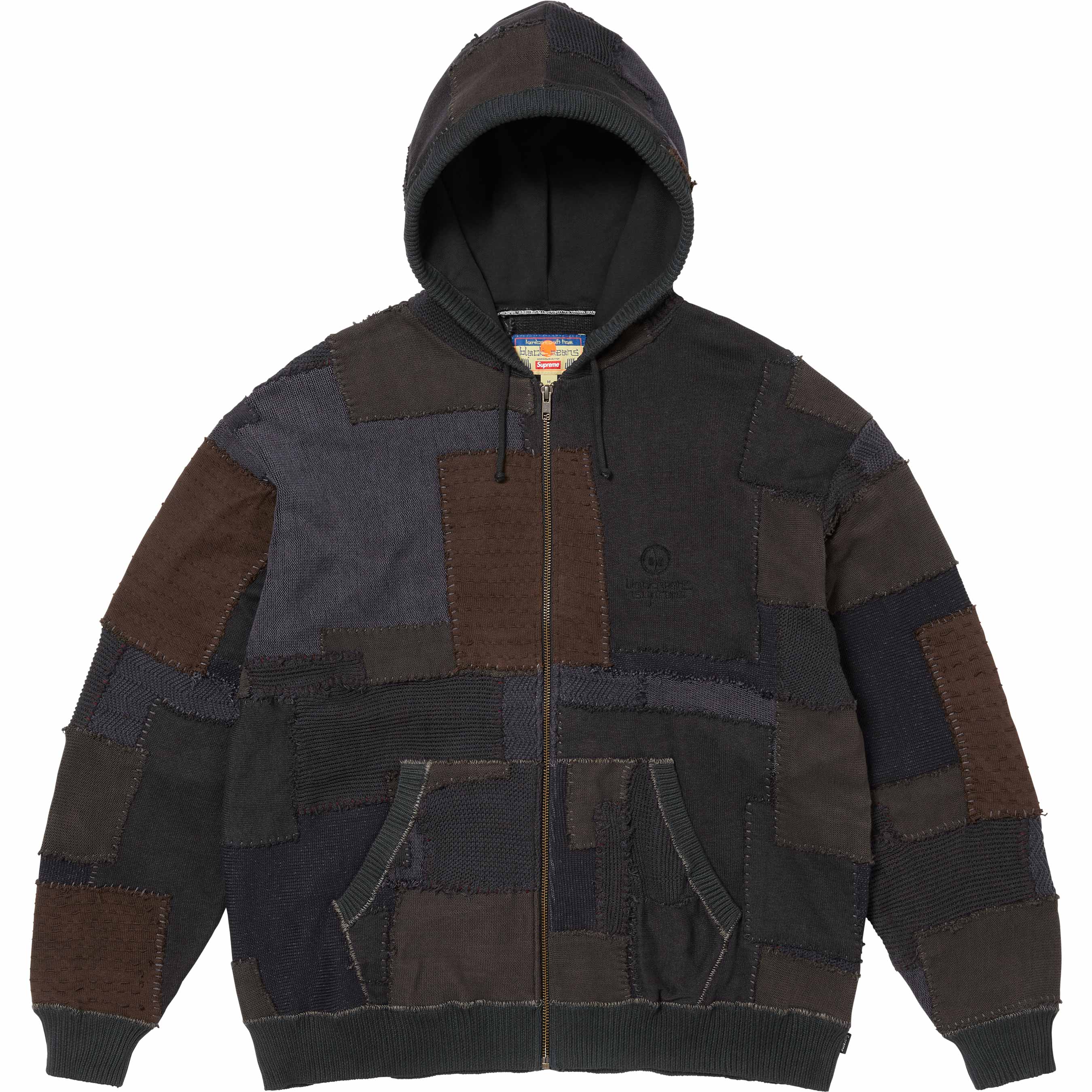 Supreme®/blackmeans Patchwork Zip Up Hooded Sweater