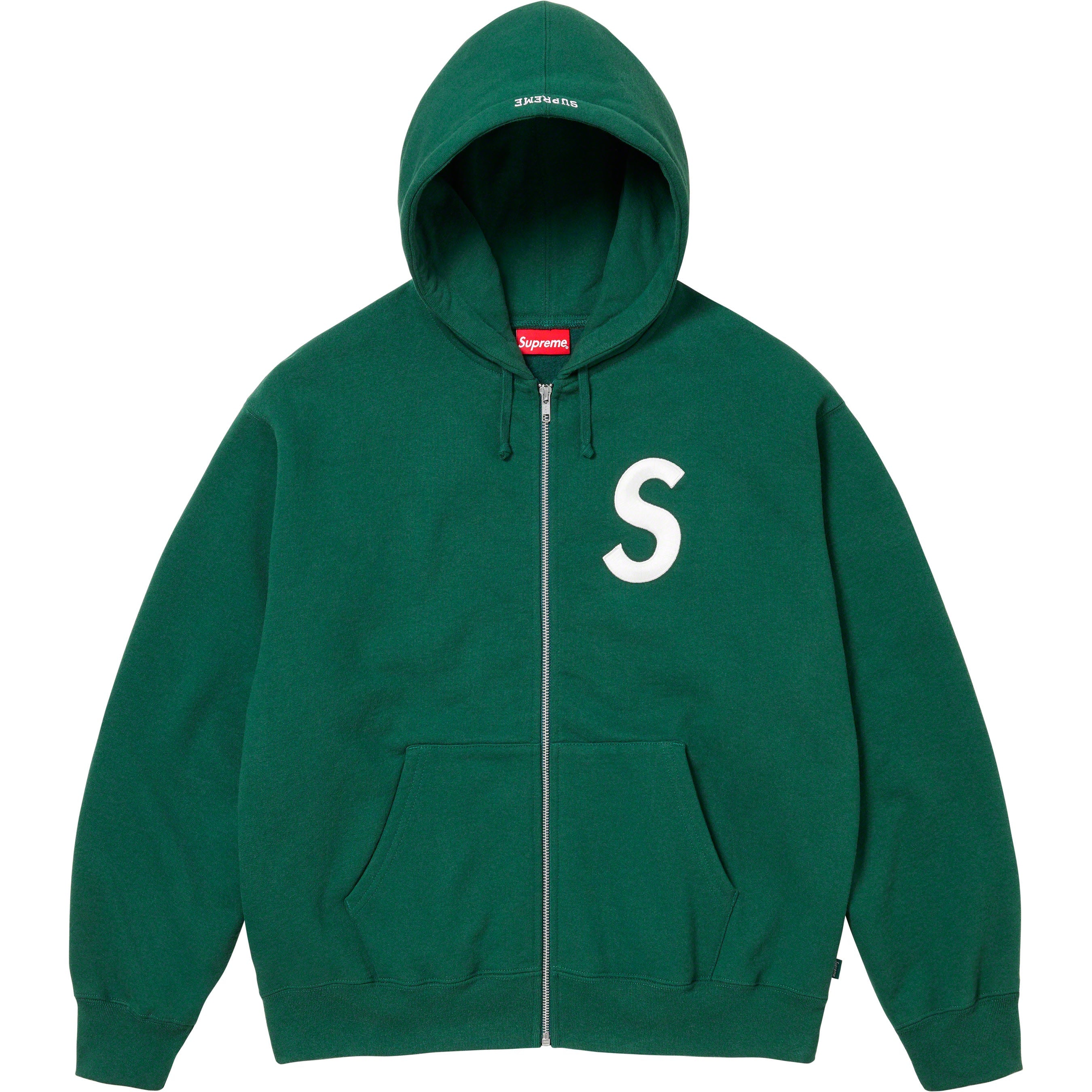 S Logo Zip Up Hooded Sweatshirt