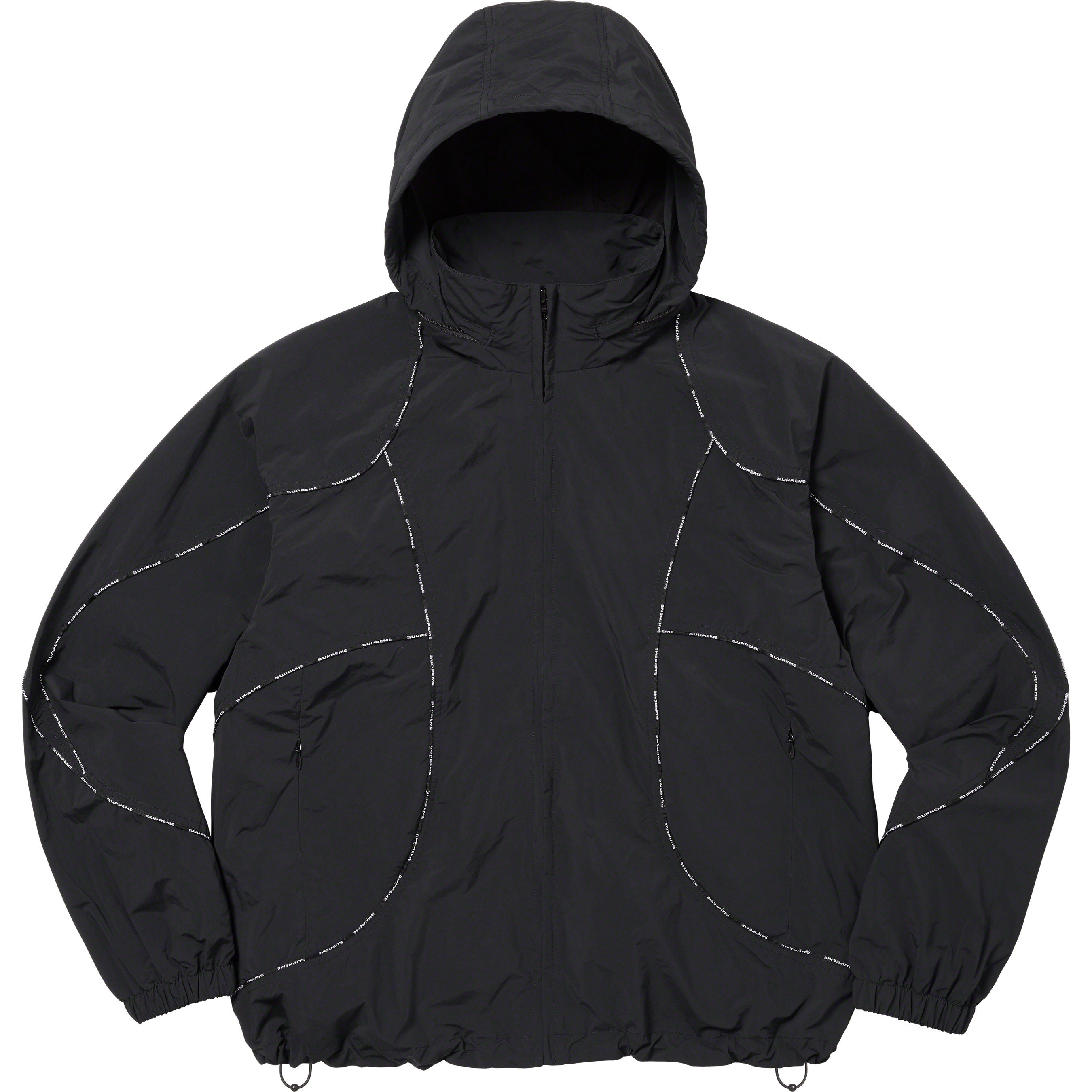 Logo Piping Hooded Track Jacket