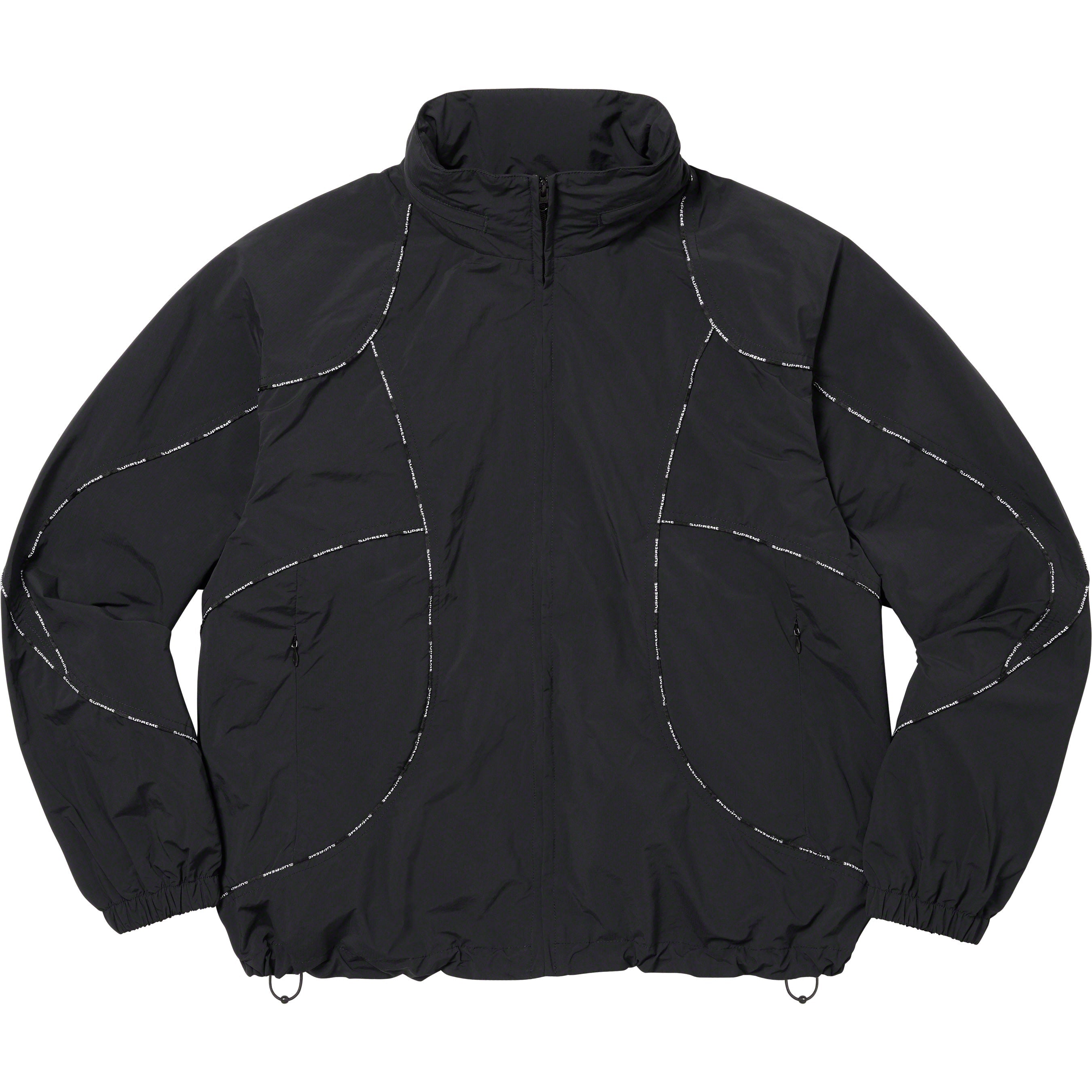 Logo Piping Hooded Track Jacket