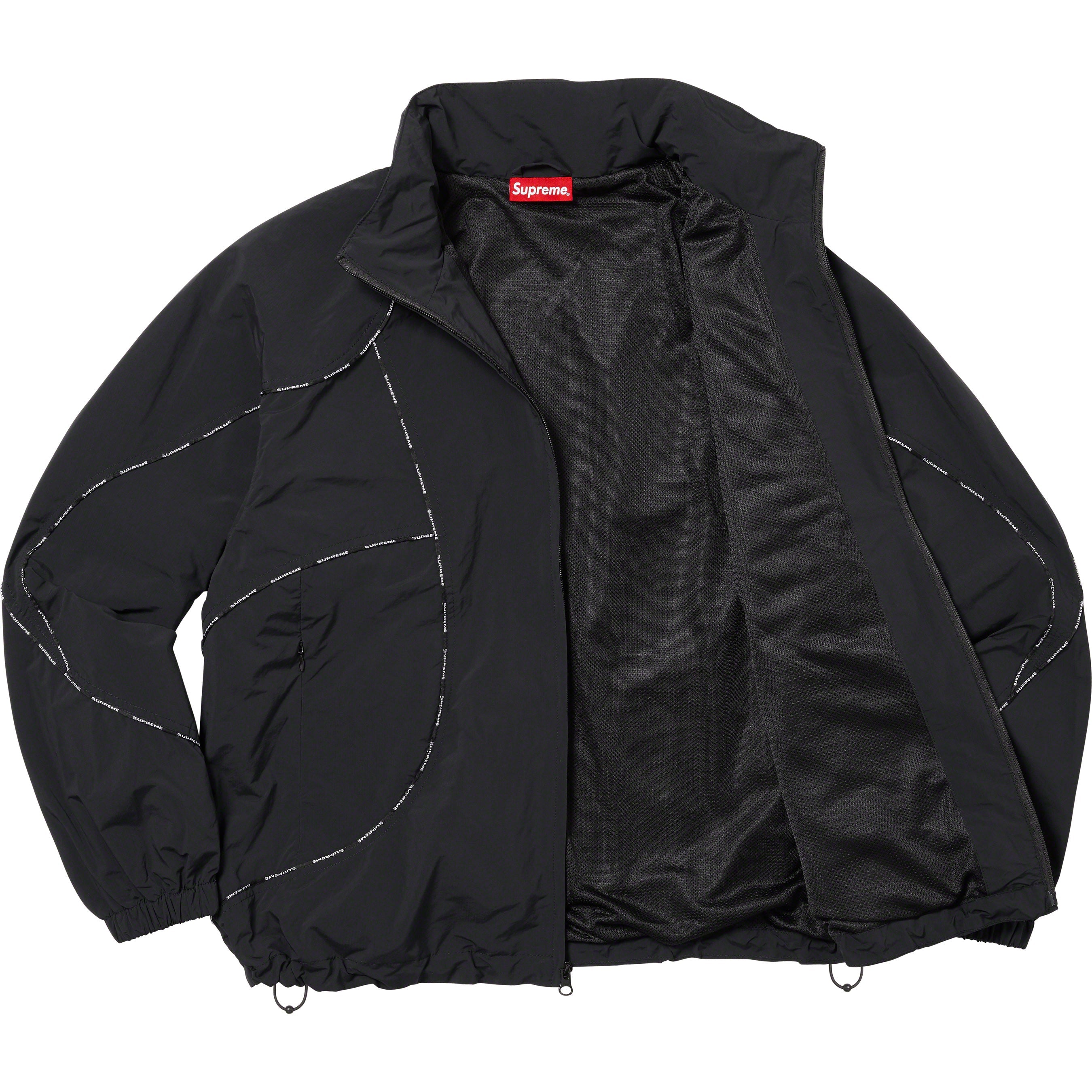 Logo Piping Hooded Track Jacket