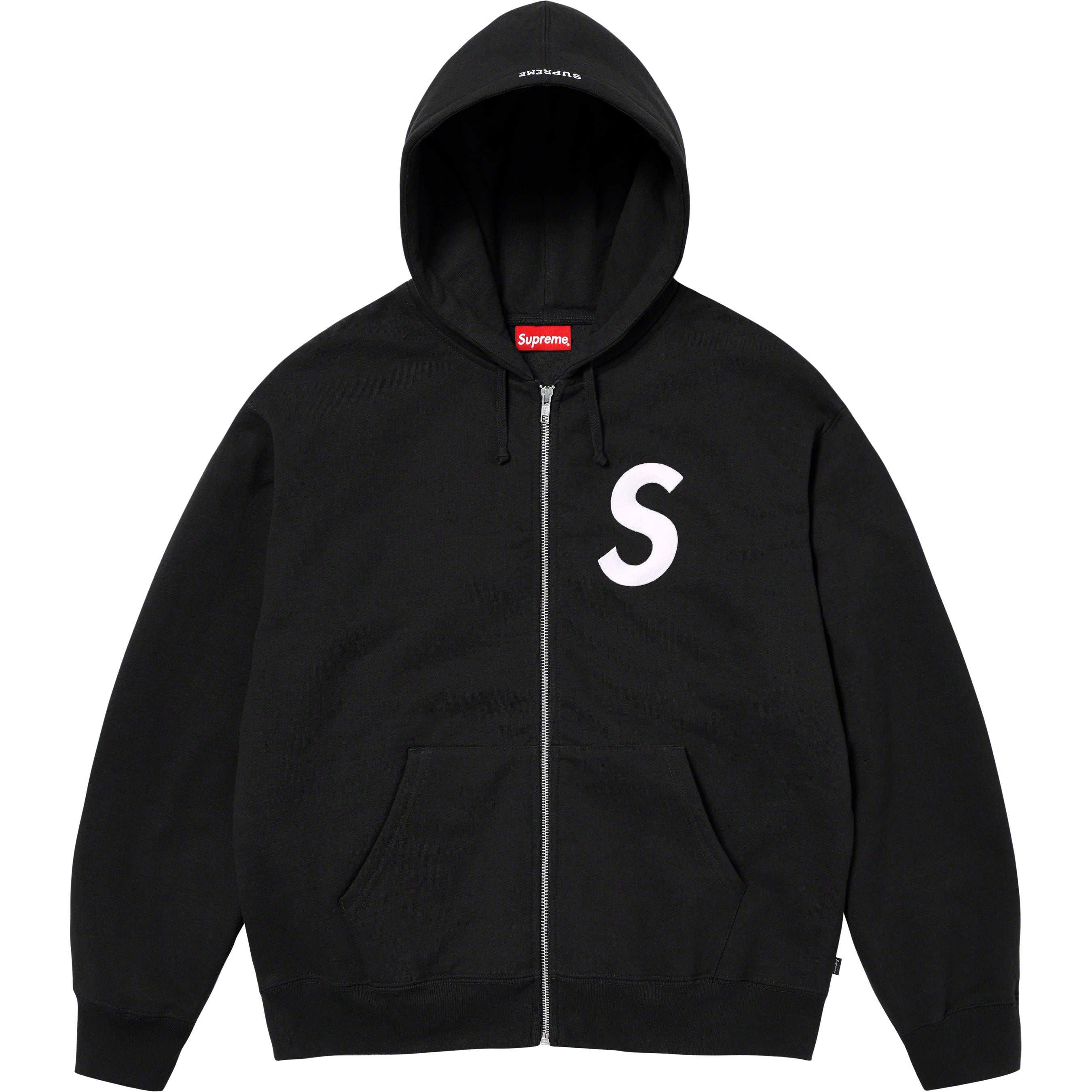 S Logo Zip Up Hooded Sweatshirt