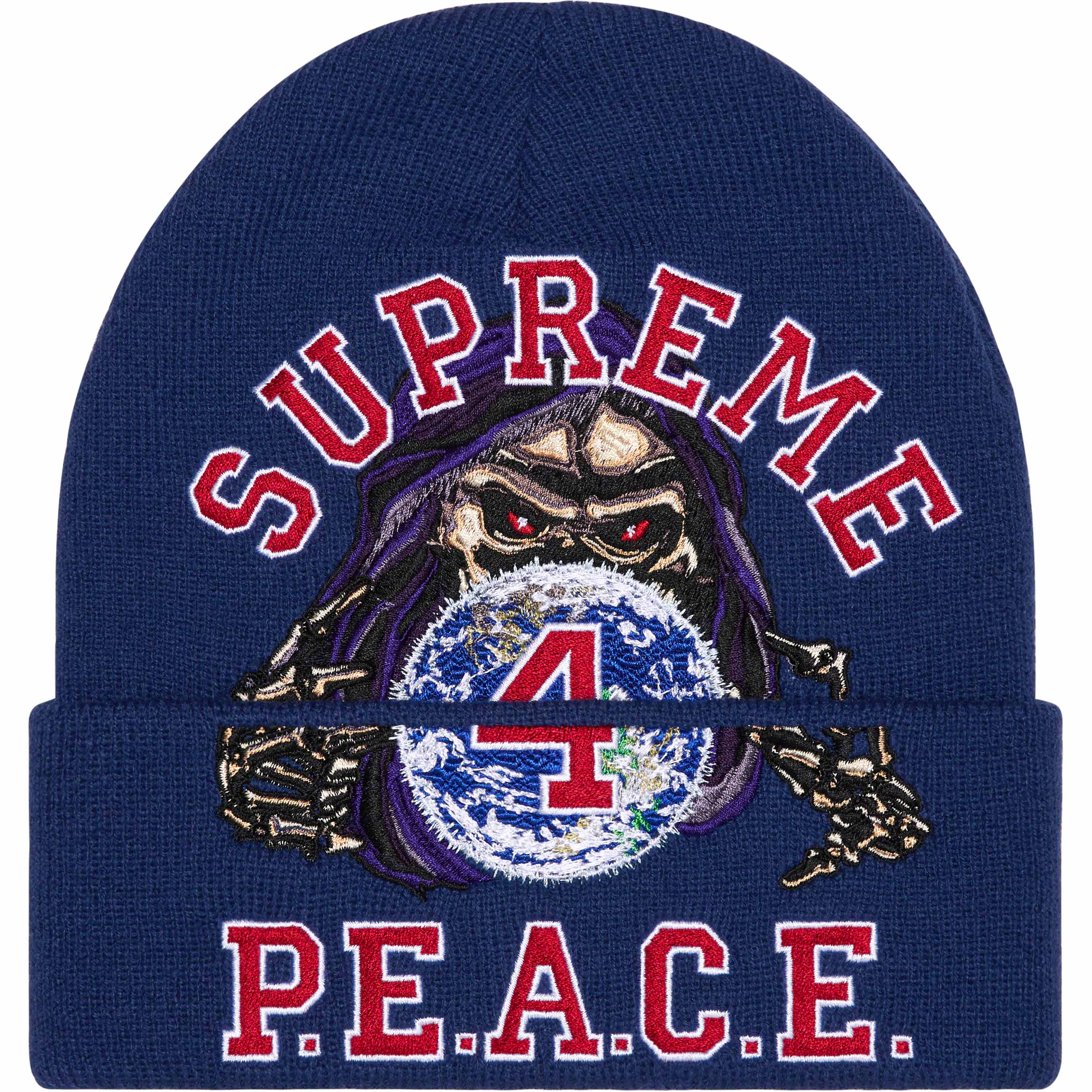 Peace Embroidered Beanie