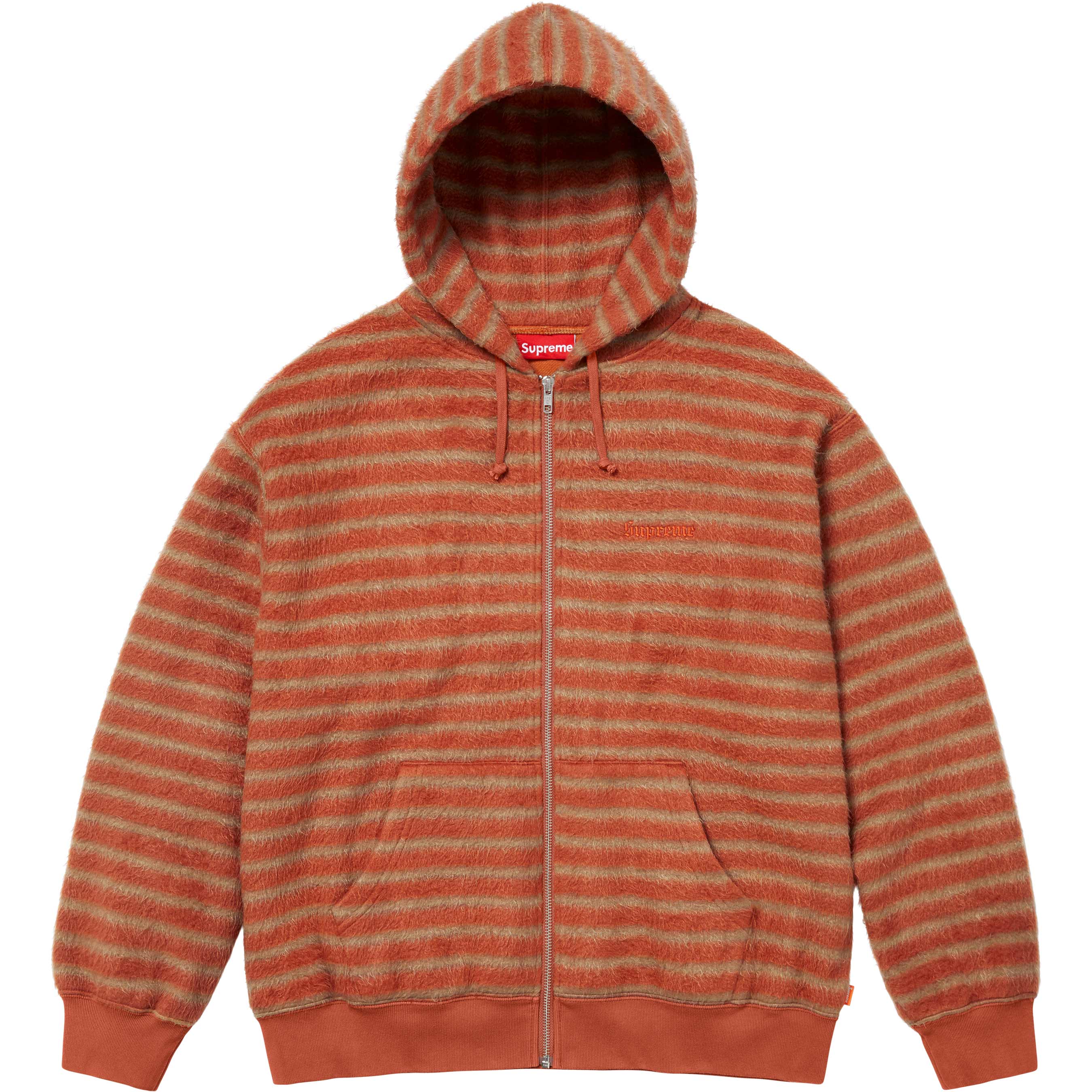 Brushed Zip Up Hooded Sweatshirt