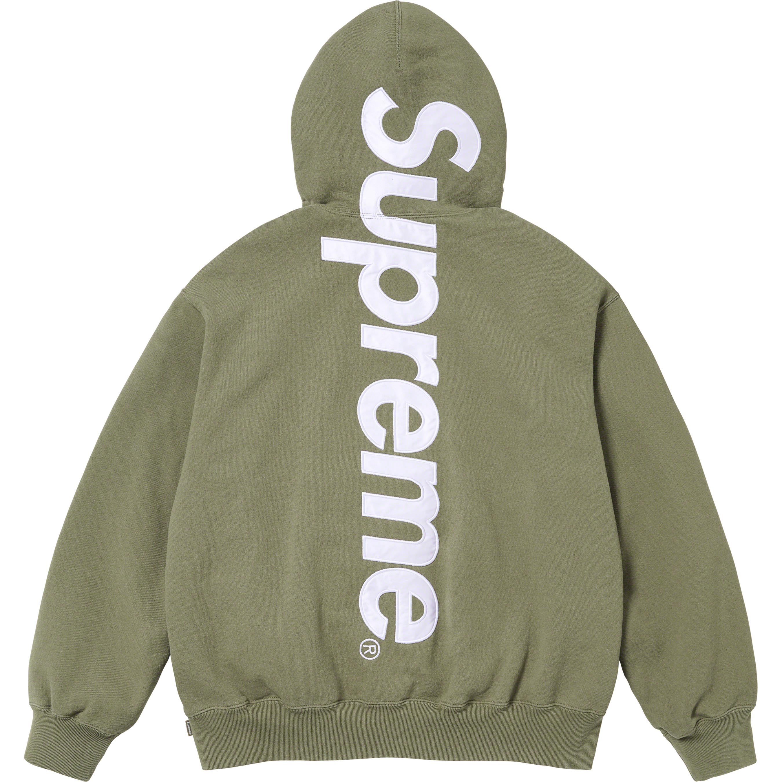 Satin Appliqué Hooded Sweatshirt