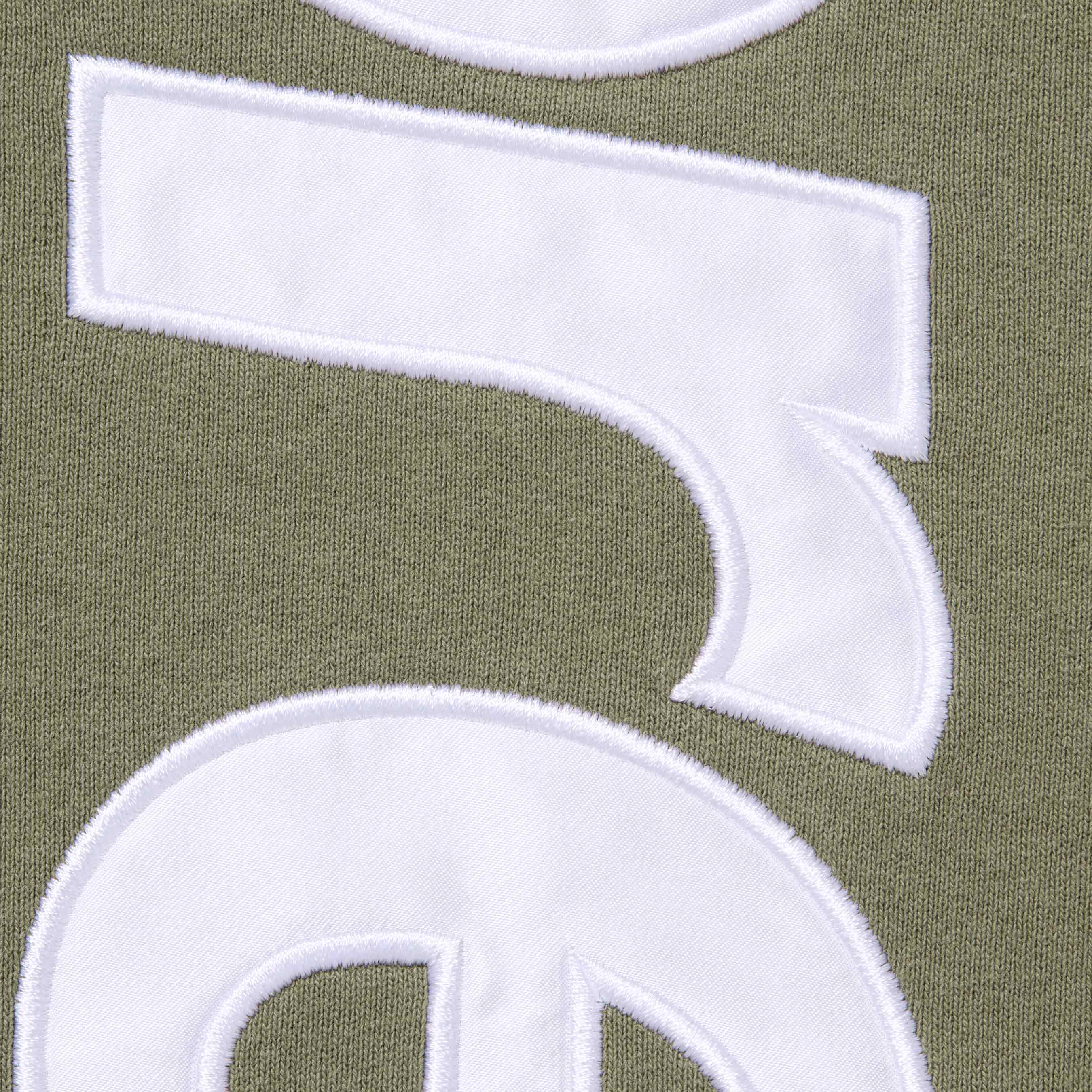 Satin Appliqué Hooded Sweatshirt