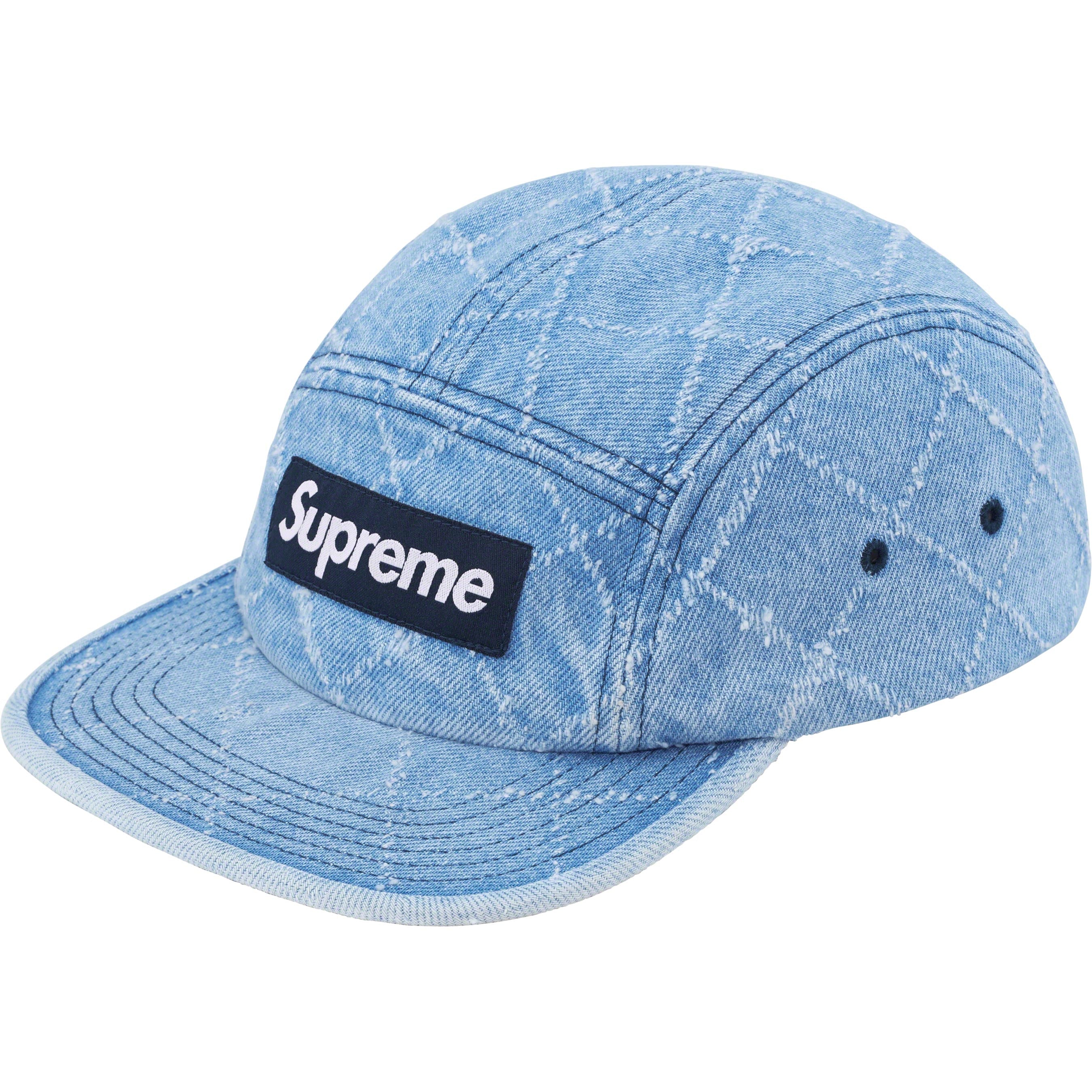 Punched Denim Camp Cap