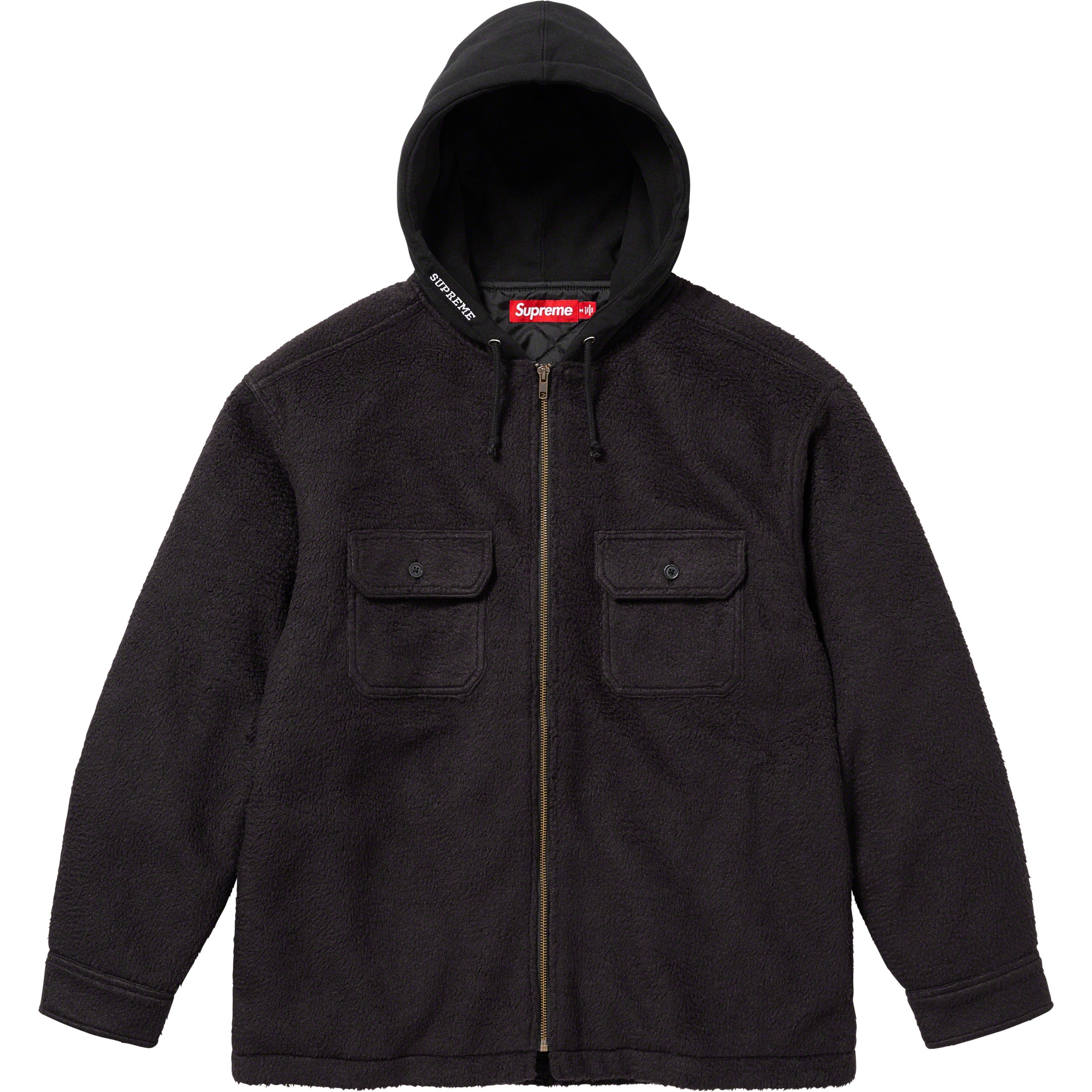 Fleece Zip Up Hooded Shirt