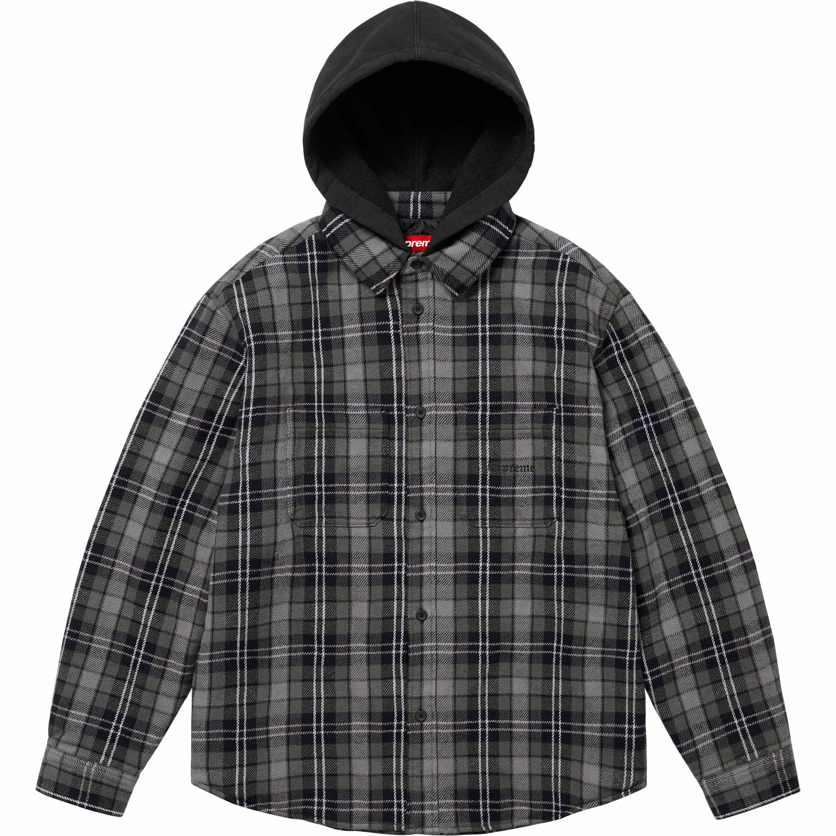 Tartan Flannel Hooded Shirt