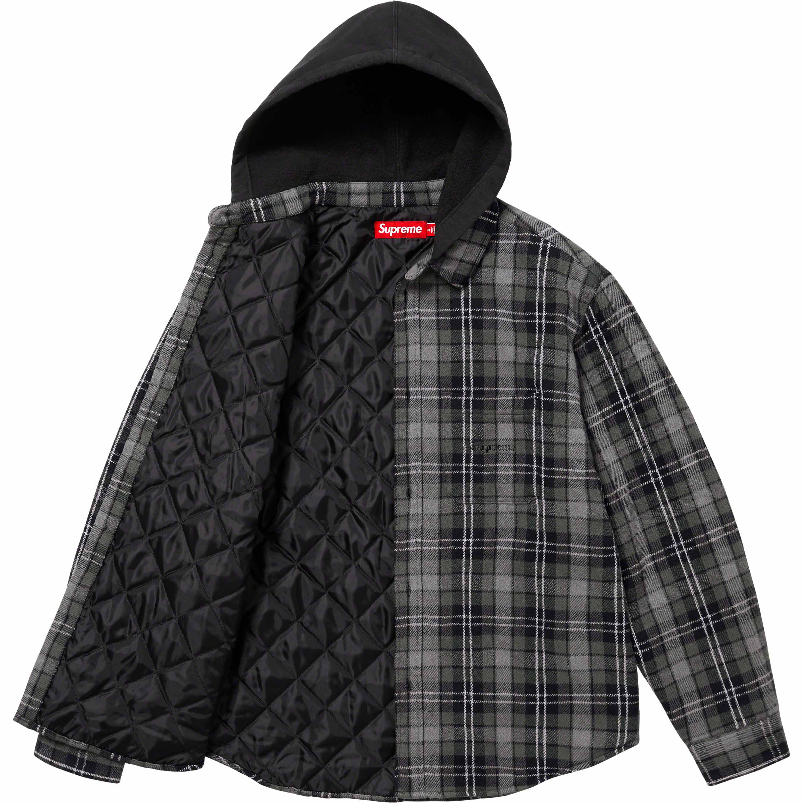 Tartan Flannel Hooded Shirt